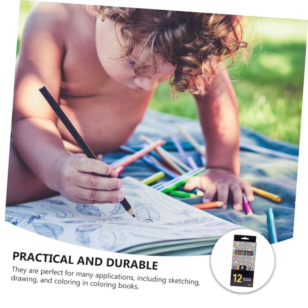 Vaguelly Vaguelly 3 Sets Colored Lead Paint Marker Graphite Pencils Colored Charcoal Pencils Art Craft Pencils 12 Colors Pencils Color Pencils Colored Pencils Coloring Pencil Colorful Wooden