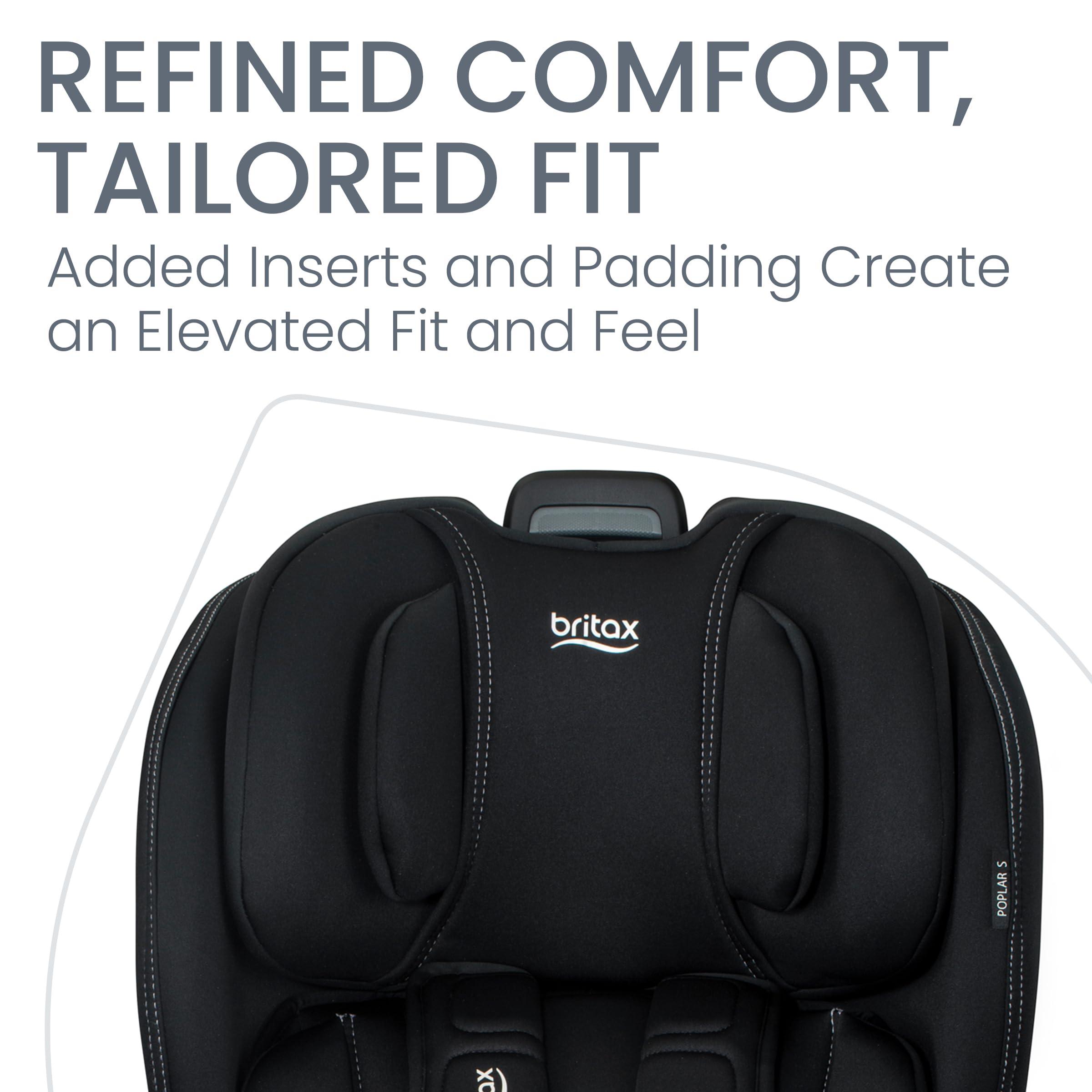 BRITAX Britax Poplar S Convertible Car Seat, 2-in-1 Car Seat with Slim 17-Inch Design, ClickTight Technology, Onyx