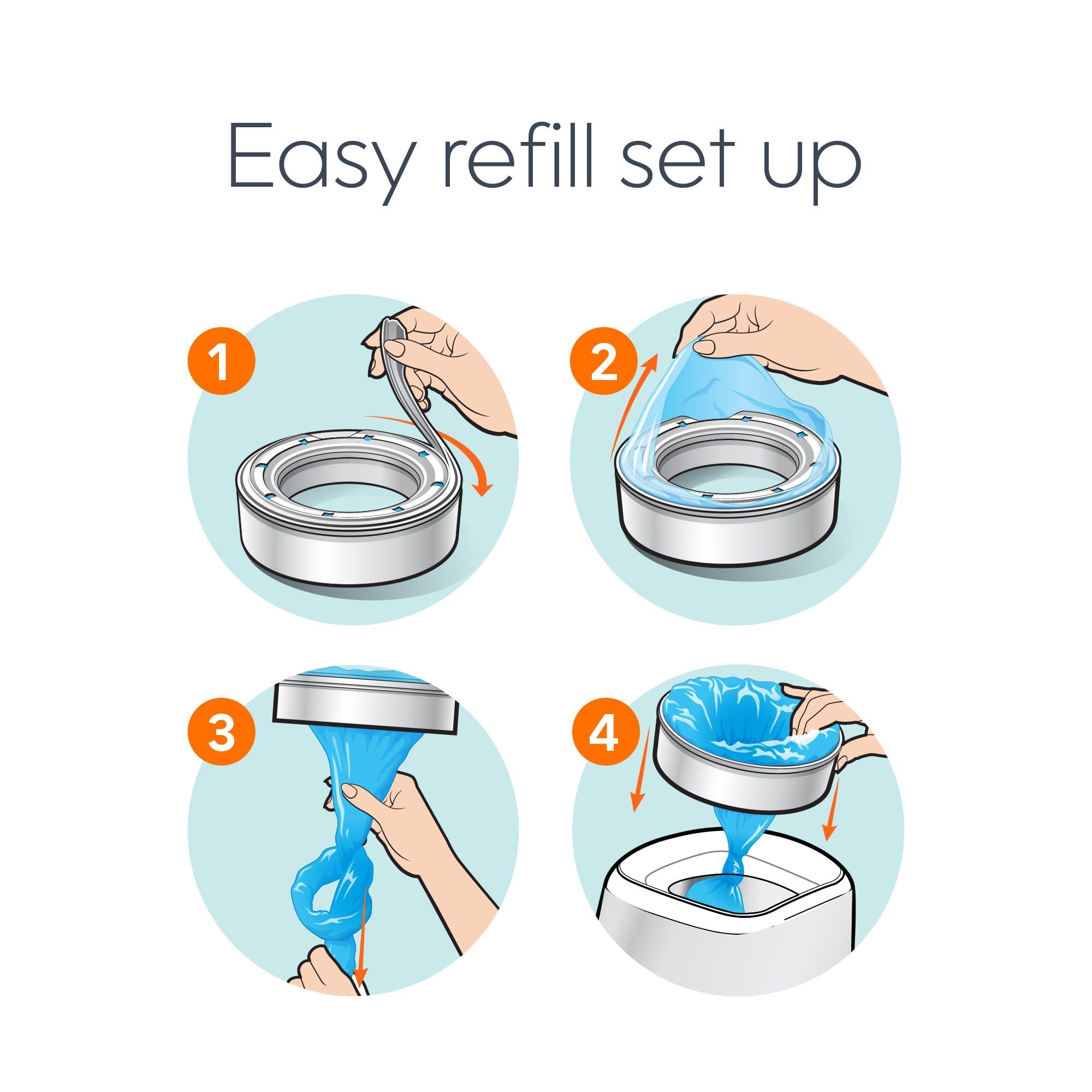 Diaper Genie Diaper Genie Bags Refills 270 Count (Pack of 3) with Max Odor Lock | Holds Up to 810 Newborn Diapers