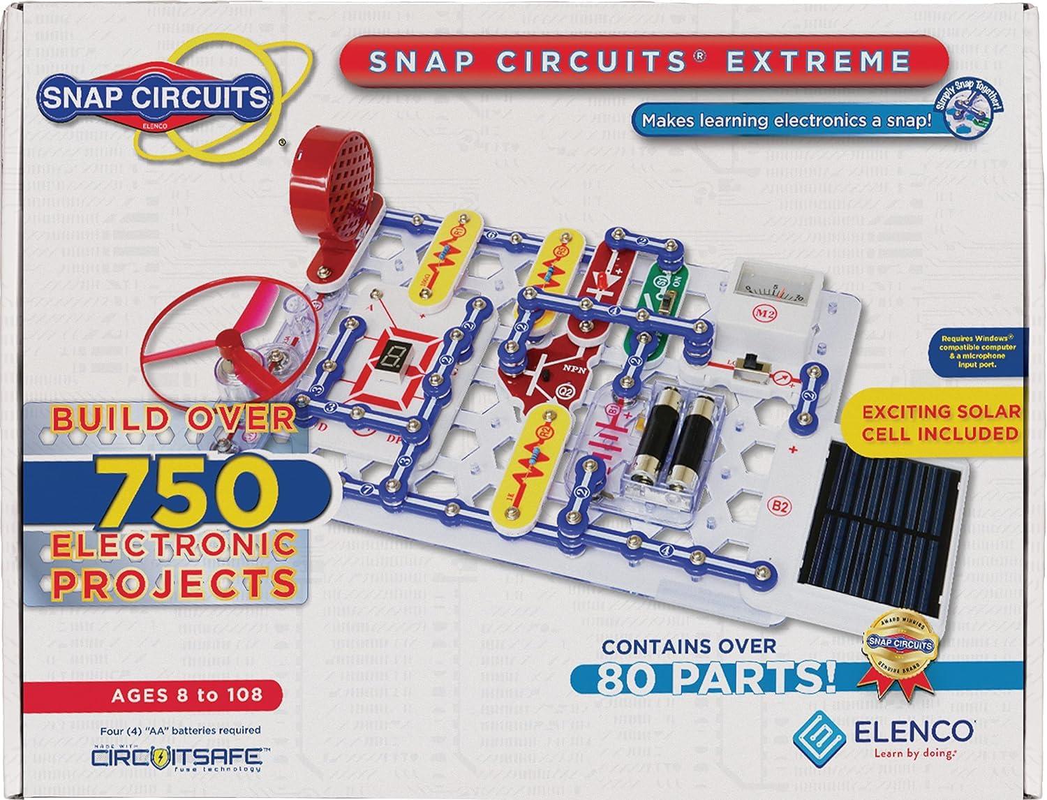 Snap Circuits Snap Circuits Extreme SC-750 Electronics Exploration Kit - Over 750 Projects, Full Color Manual, 80+ Parts for STEM Education, Kids 8+