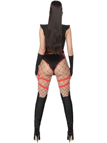 Smiffys Fever Scarlet Ninja Costume Medium (UK 12-14)