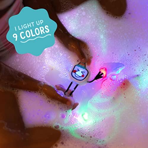 Glo Pals Glo Pals Party Pal Water-Activated Bath Toy with 6 Reusable Light-Up Cubes for Sensory Play