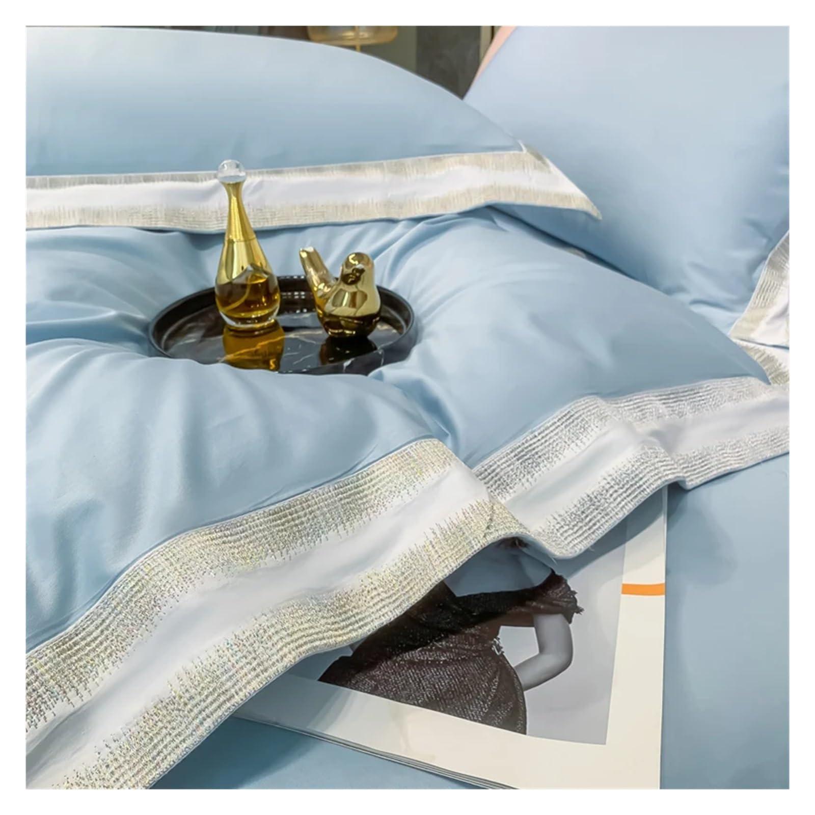 ADovz ADovz 100% Cotton Bedding Set Embroidery Duvet Cover Set with Sheet Comforter Covers Pillowcases Bed Linen,Bed Sheets