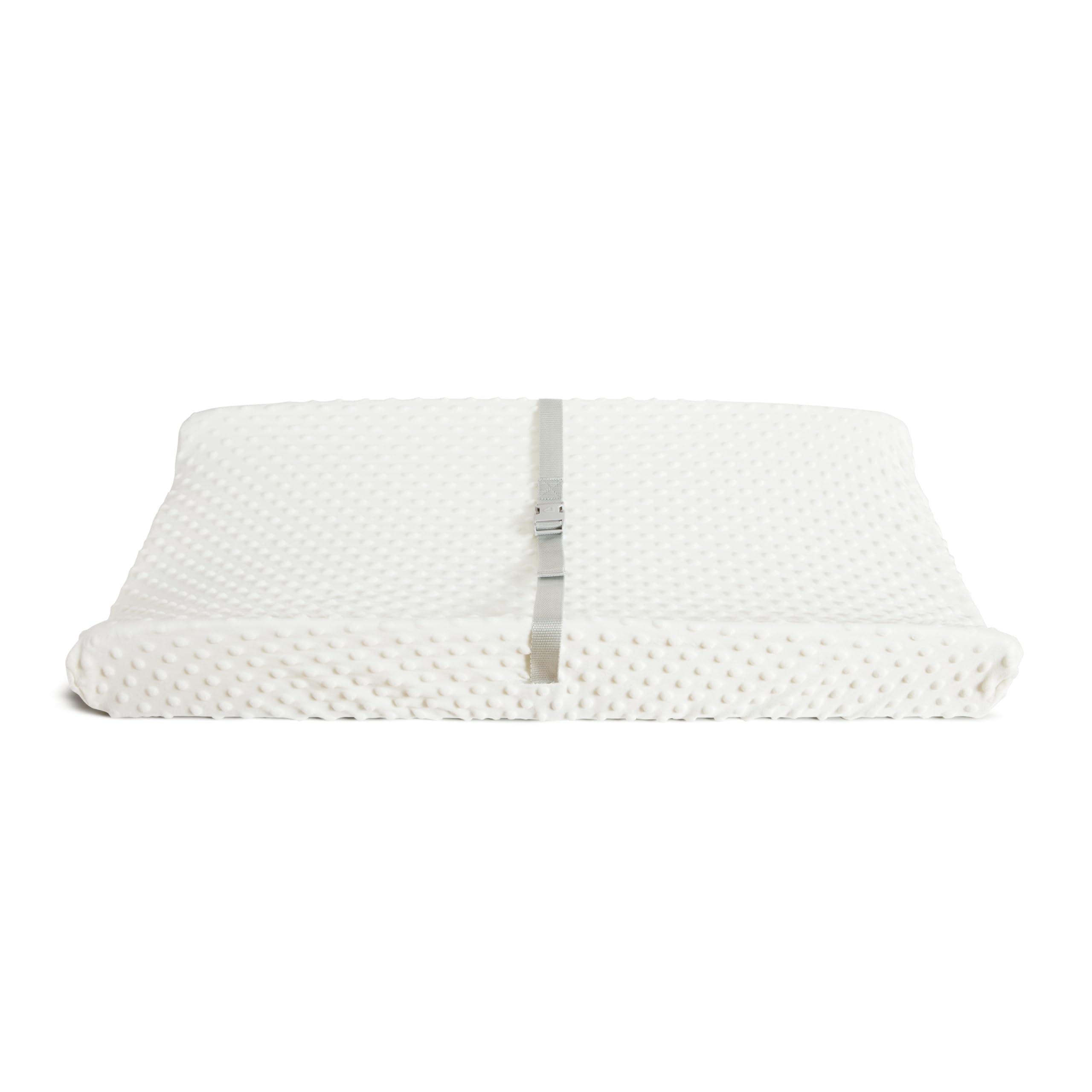 Munchkin Munchkin Secure Grip Baby Diaper Changing Pad with Cover for Dresser, Waterproof and Wipeable, Contoured, Standard Size (16" x 31"), White