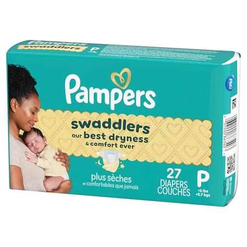 Pampers Pampers Baby Diapers - Swaddlers - Size P1, 27 Count, Ultra Absorbent Disposable Preemie Diaper