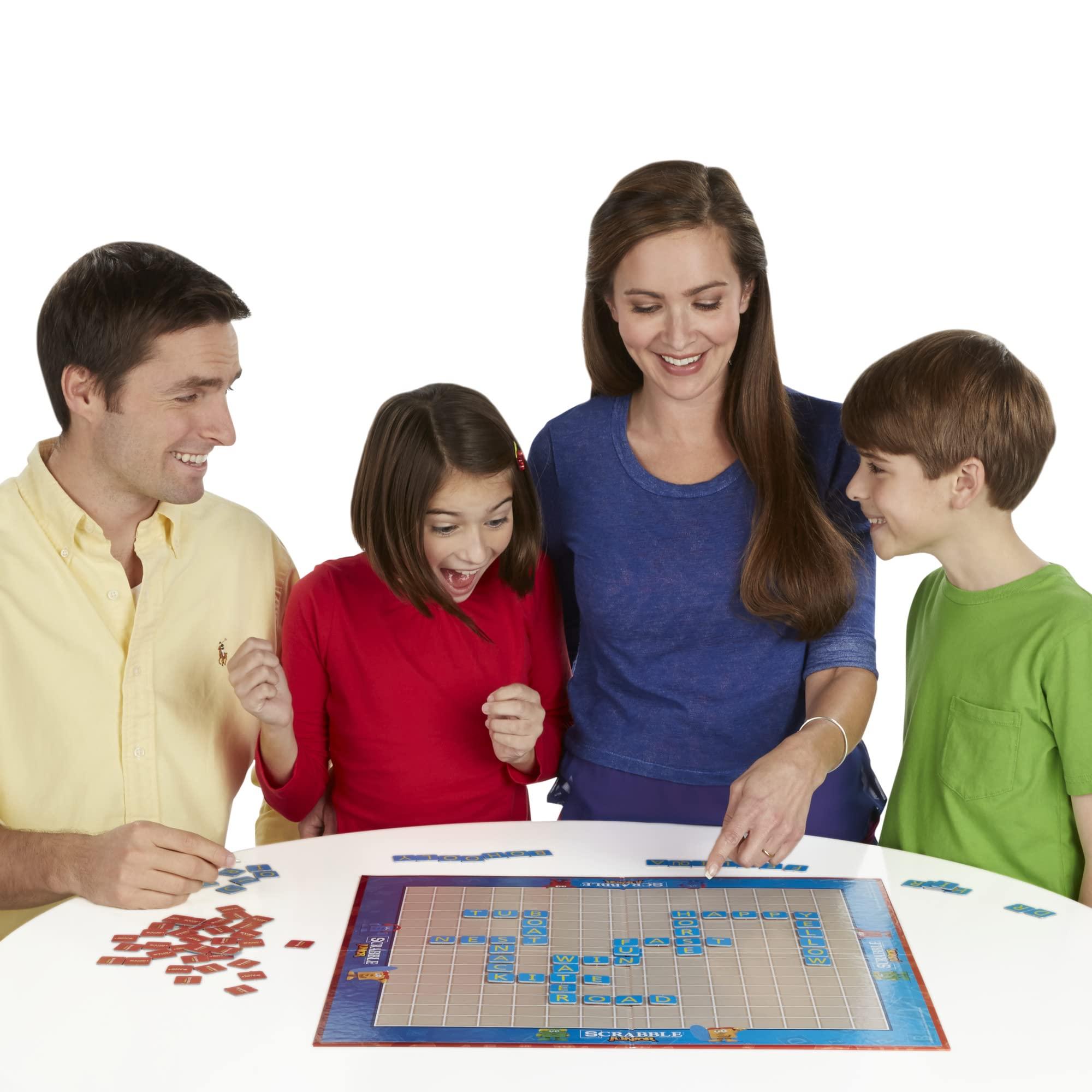 Hasbro Gaming Hasbro Gaming Scrabble Junior Board Game | 2-4 Players | Family Educational Word Games for Kids | Back to School Gifts for Classroom | Ages 5+