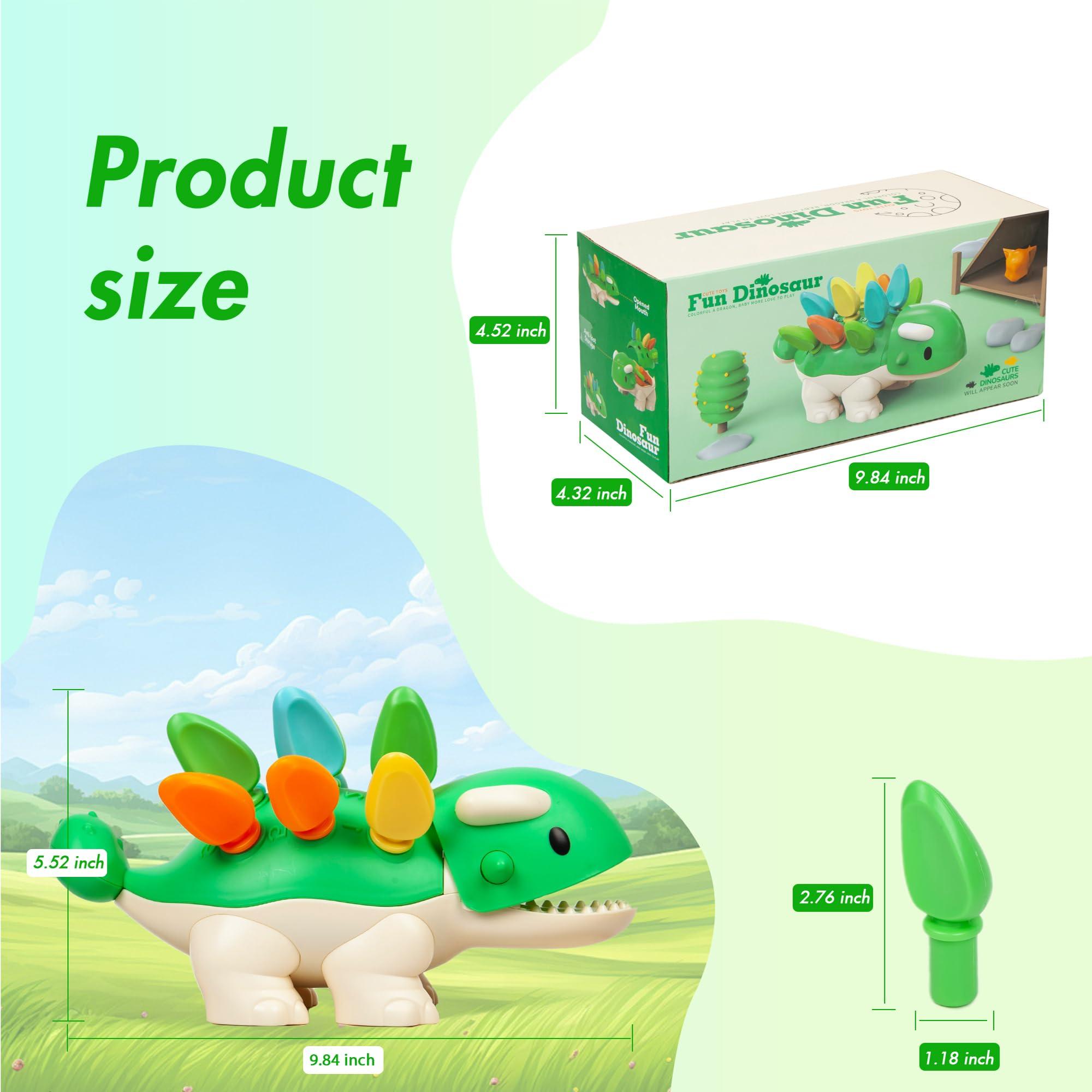 Hirger Montessori Learning Educational Toys for Baby 1 2 3 4 Year Old: Fine Motor Dinosaur Toys for Kids 2-4|Toddler Developmental Toys for Birthday Gift Age 1-2|Preschool Sensory Toys for 12-18 Months