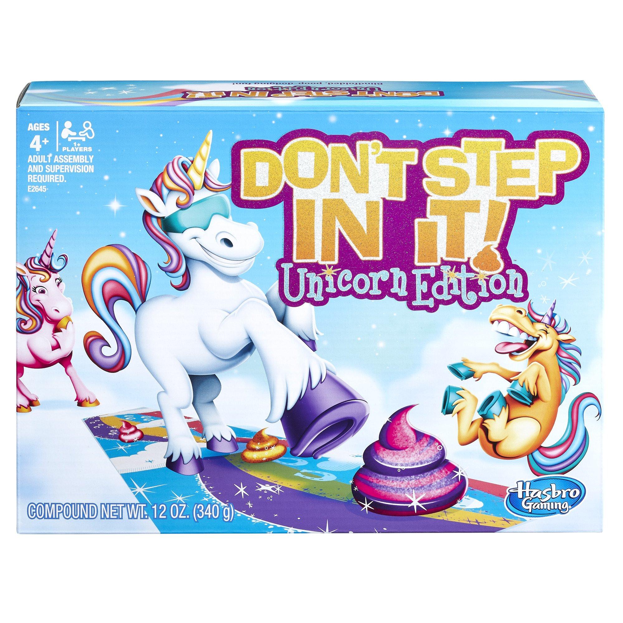 Hasbro Gaming Hasbro Gaming Don’t Step In It Game, Unicorn Edition (Amazon Exclusive), 4 years & up