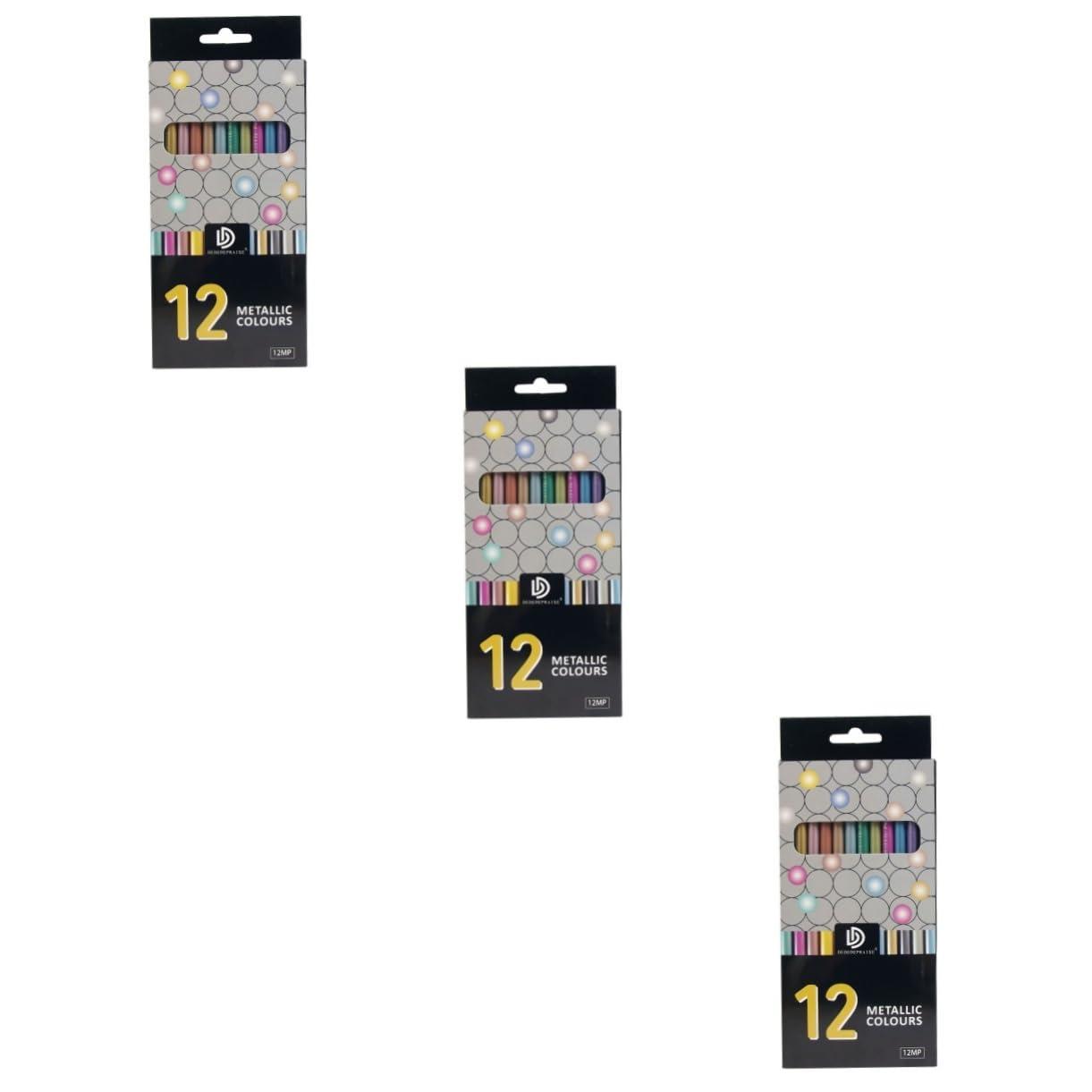 Vaguelly Vaguelly 3 Sets Colored Lead Paint Marker Graphite Pencils Colored Charcoal Pencils Art Craft Pencils 12 Colors Pencils Color Pencils Colored Pencils Coloring Pencil Colorful Wooden