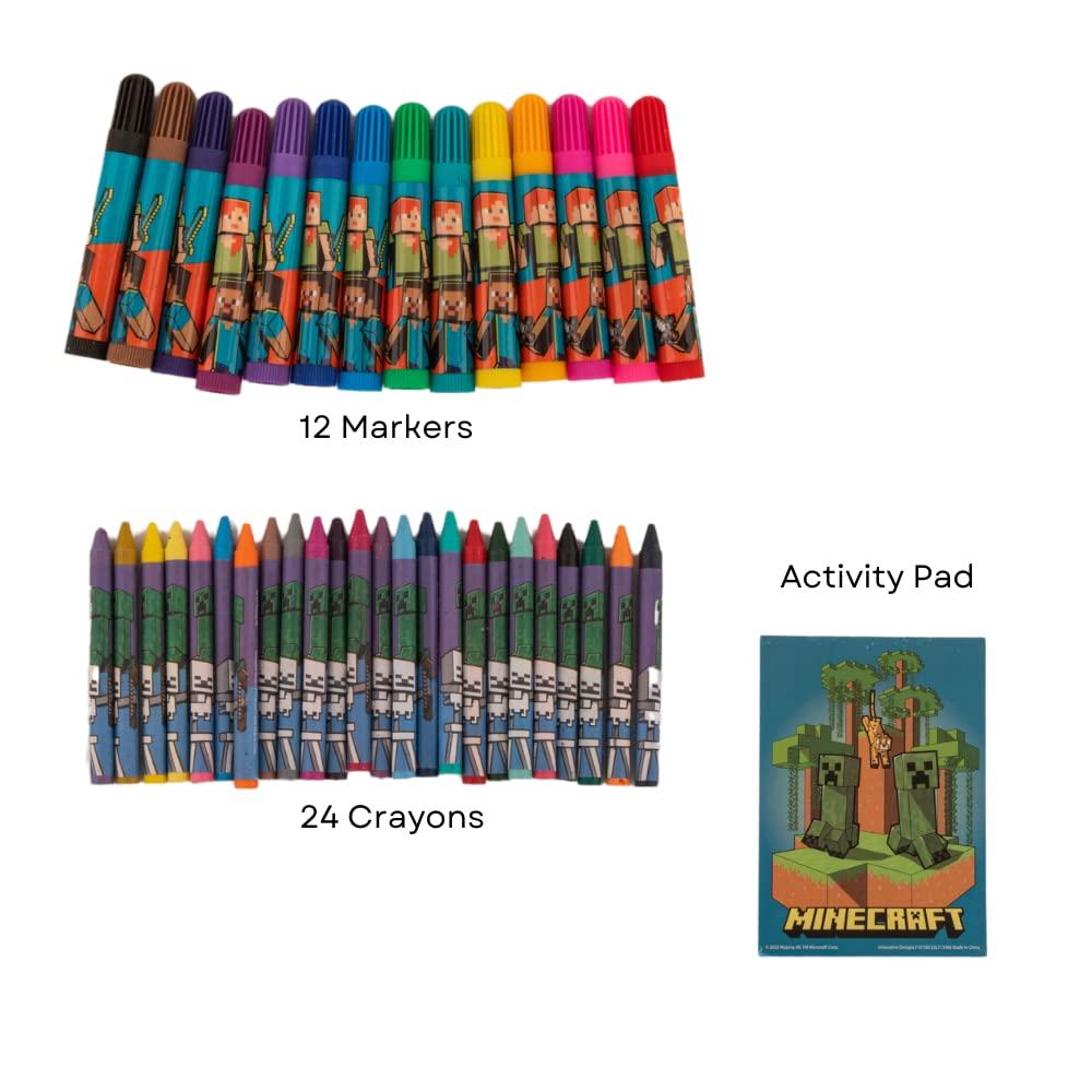 Innovative Designs Innovative Designs Minecraft Creative Coloring Canvas Painting and Activity Set for Kids, 1000+ pcs