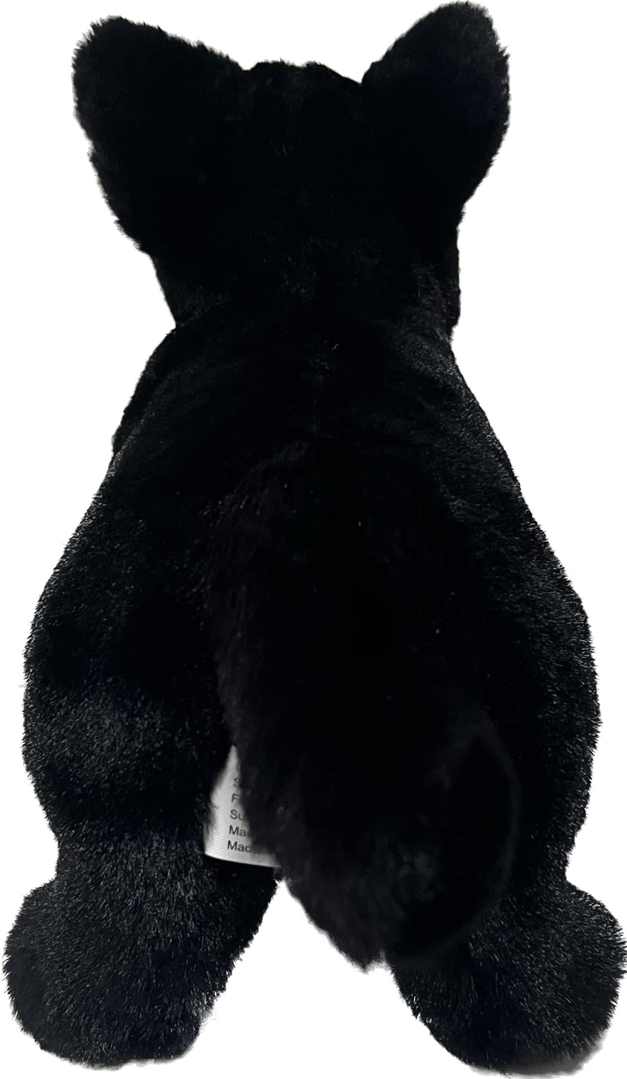 Generic Black Wolf Dog Plush Stuffed Animal for Kids Black Dog Stuffed Animal 10 Inch