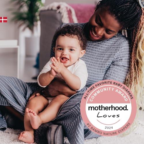 Bambo Nature Bambo Nature Hypoallergenic Baby Diapers, Eco-Labelled Sustainable Diapers, Enhanced Leakage Protection, Totally Chlorine-free, Skin Friendly, and Super Absorbent - Size 2 (32 Count)