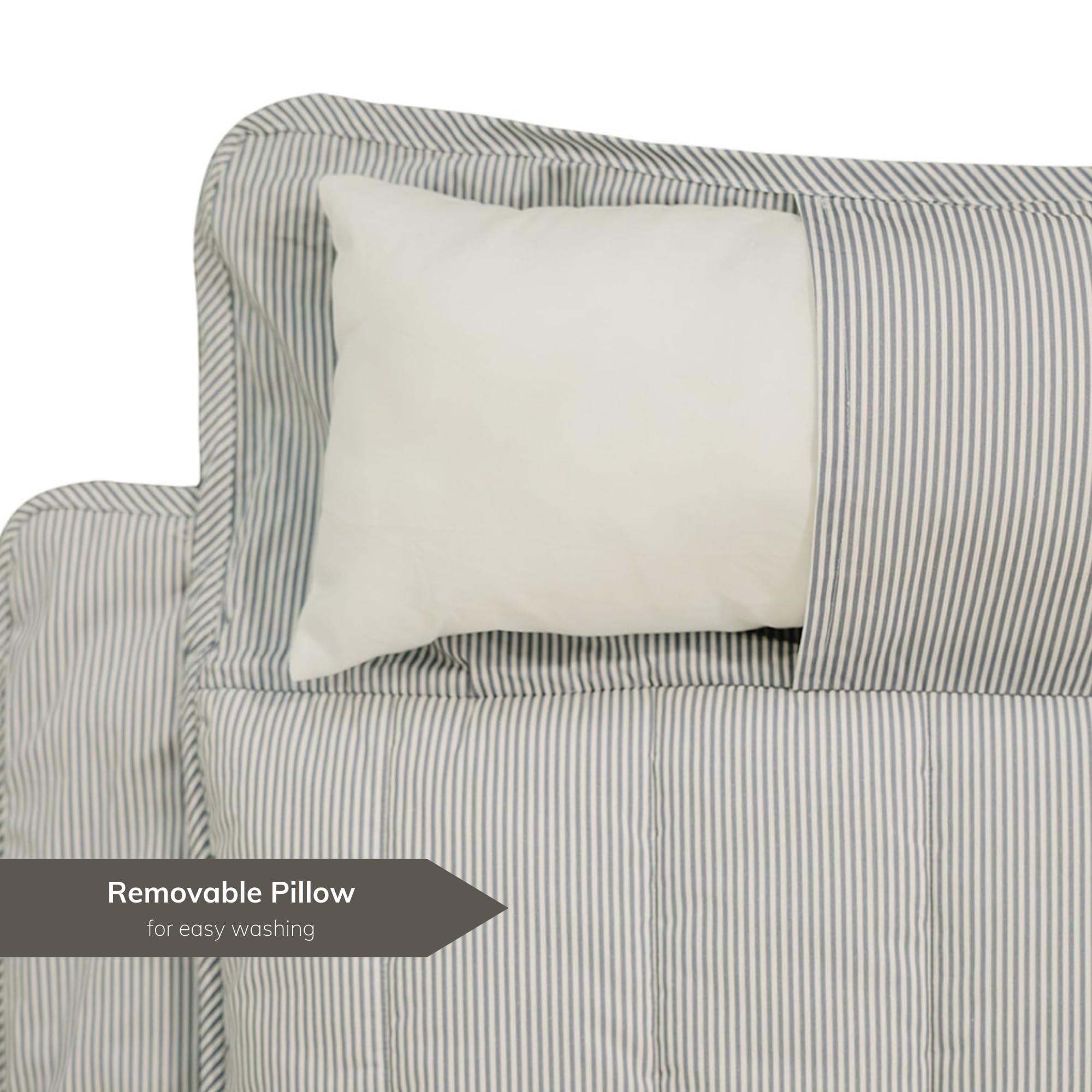 bloomere Bloomere Organic Toddler Nap Mat 100% Cotton Kids Sleeping Mat & Detachable Pillow Sleeping Bag with Soft 1.5 Pad Washable Travel Essentials Ideal Nap Mat for Daycare, Preschool, & Sleepovers