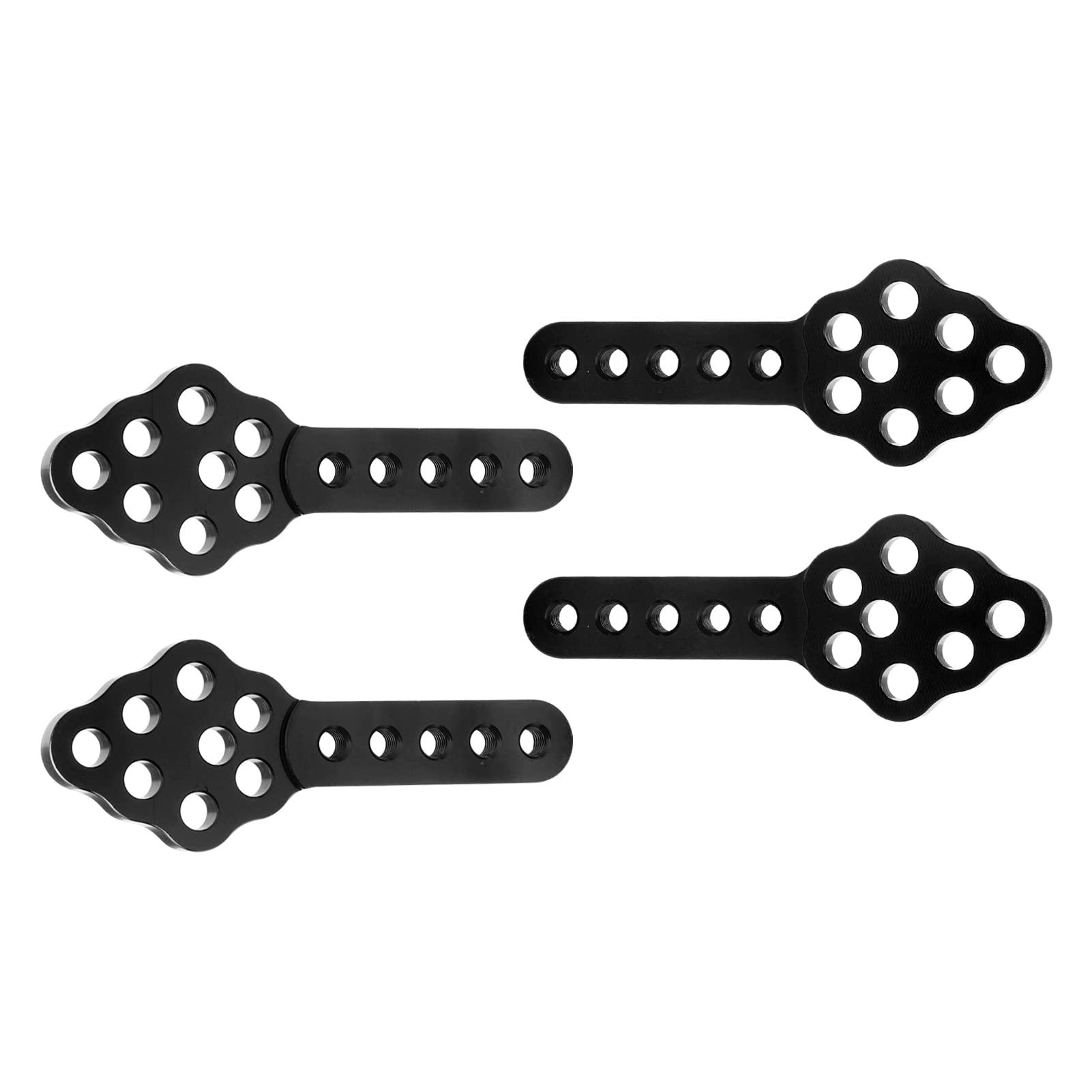 FriHobby Aluminum Shock Mount Lift Kit Set for 1/10 Axial SCX10 SCX10 II 90046 D90 D110 RC Crawler Car Upgrades Replacement (Black)