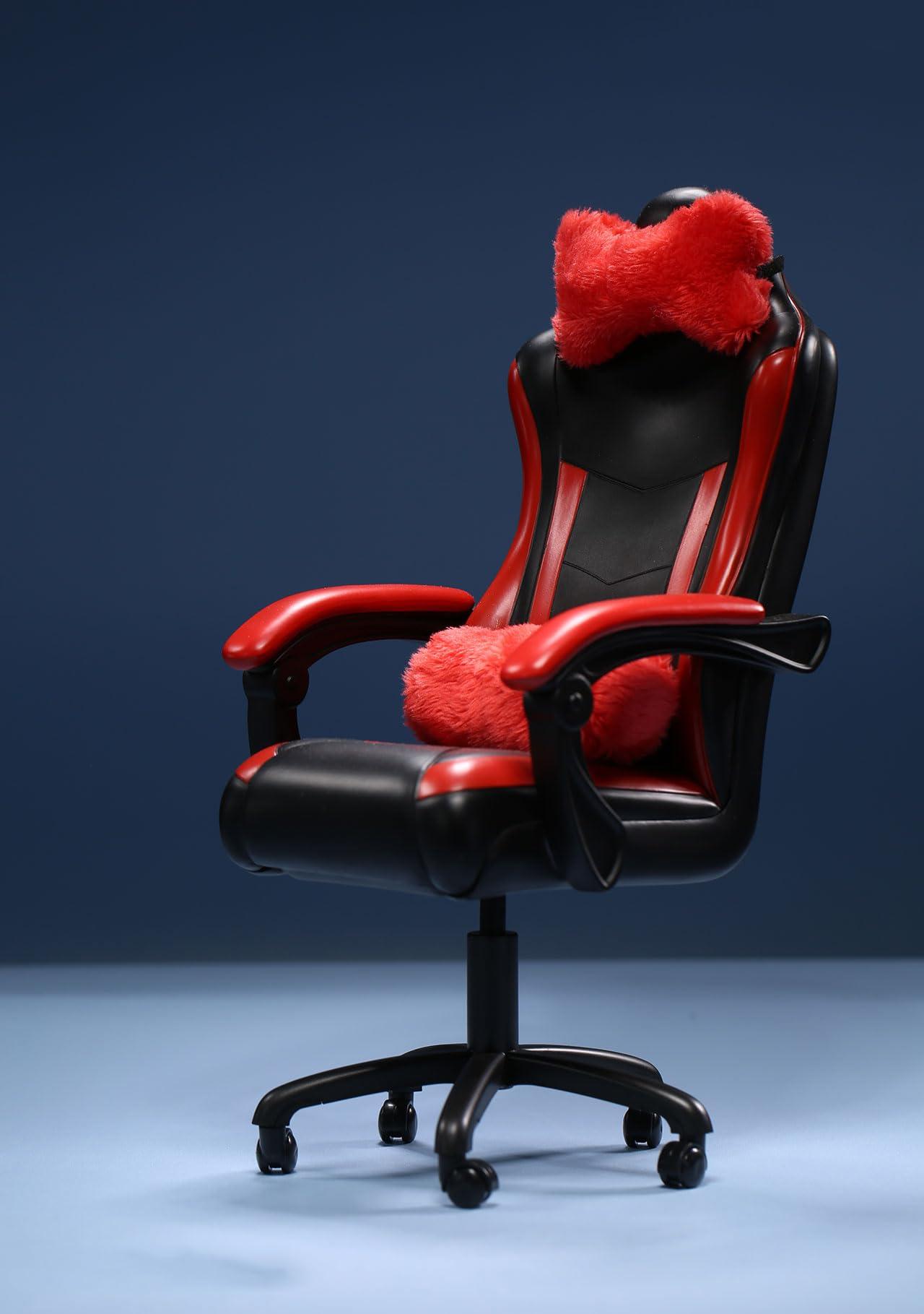Fremego 1/6 Scale Chair Model,Gaming Chair Model Office Chair Furniture Scene Porps Accessory for 12inch Action Figure (Red)