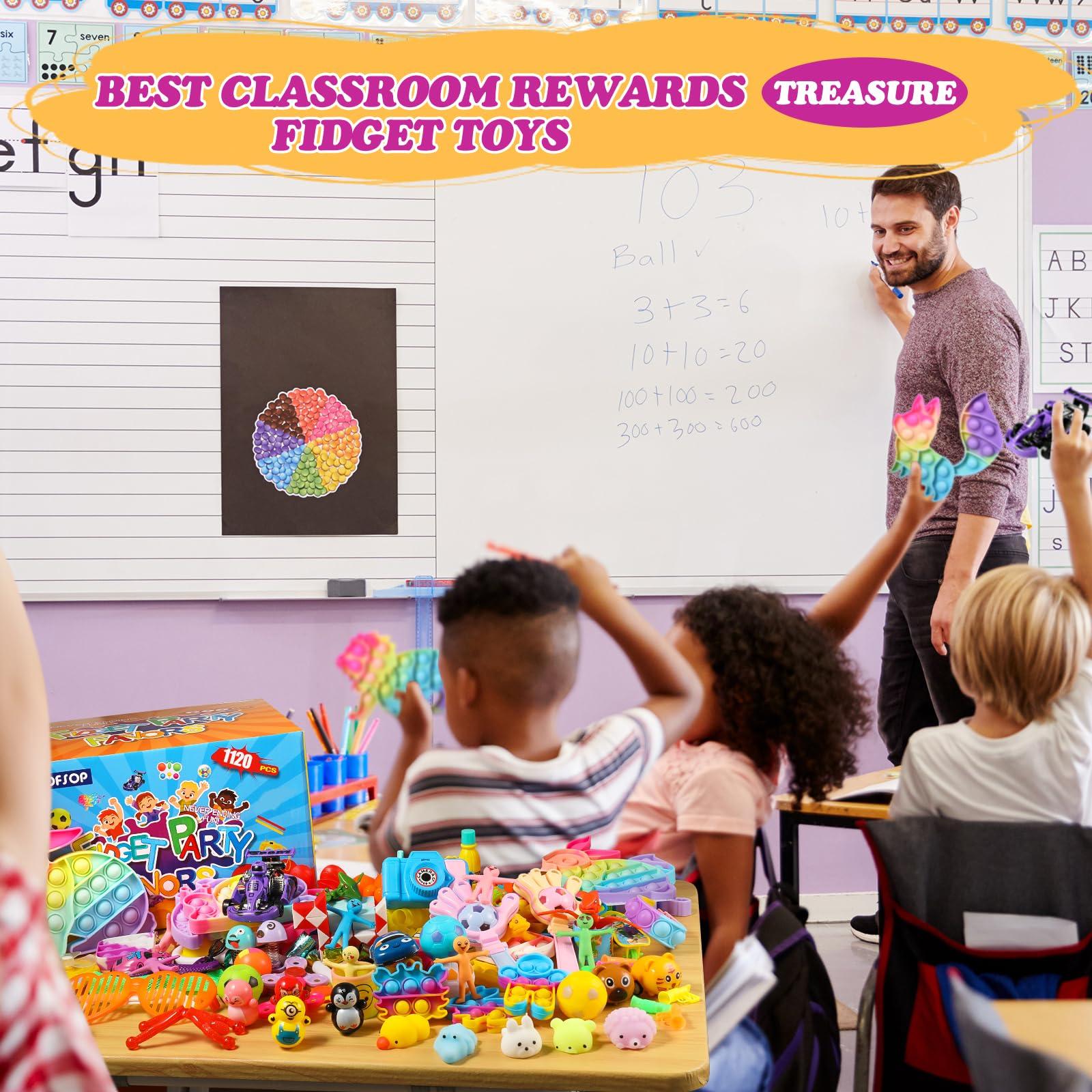 JOFSOP 1120 Party Favors for Kids, Fidget Toys Pack, Autism Sensory Toy Classroom Prizes,Treasure Box Toys for Classroom, Goodie Bag Stuffers, Pinata Filler Stuffers Toys Gifts for Boys Girls