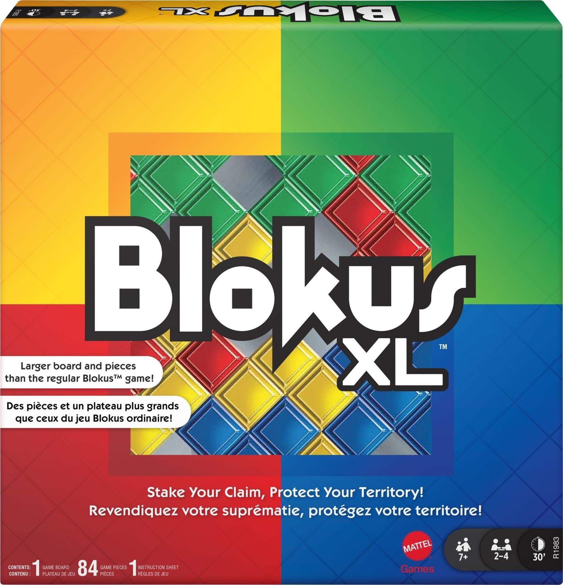 Blokus Mattel Games Blokus XL Strategy Board Game, Family Game for Kids & Adults with Colorful Oversized Pieces & Just One Rule (Amazon Exclusive)