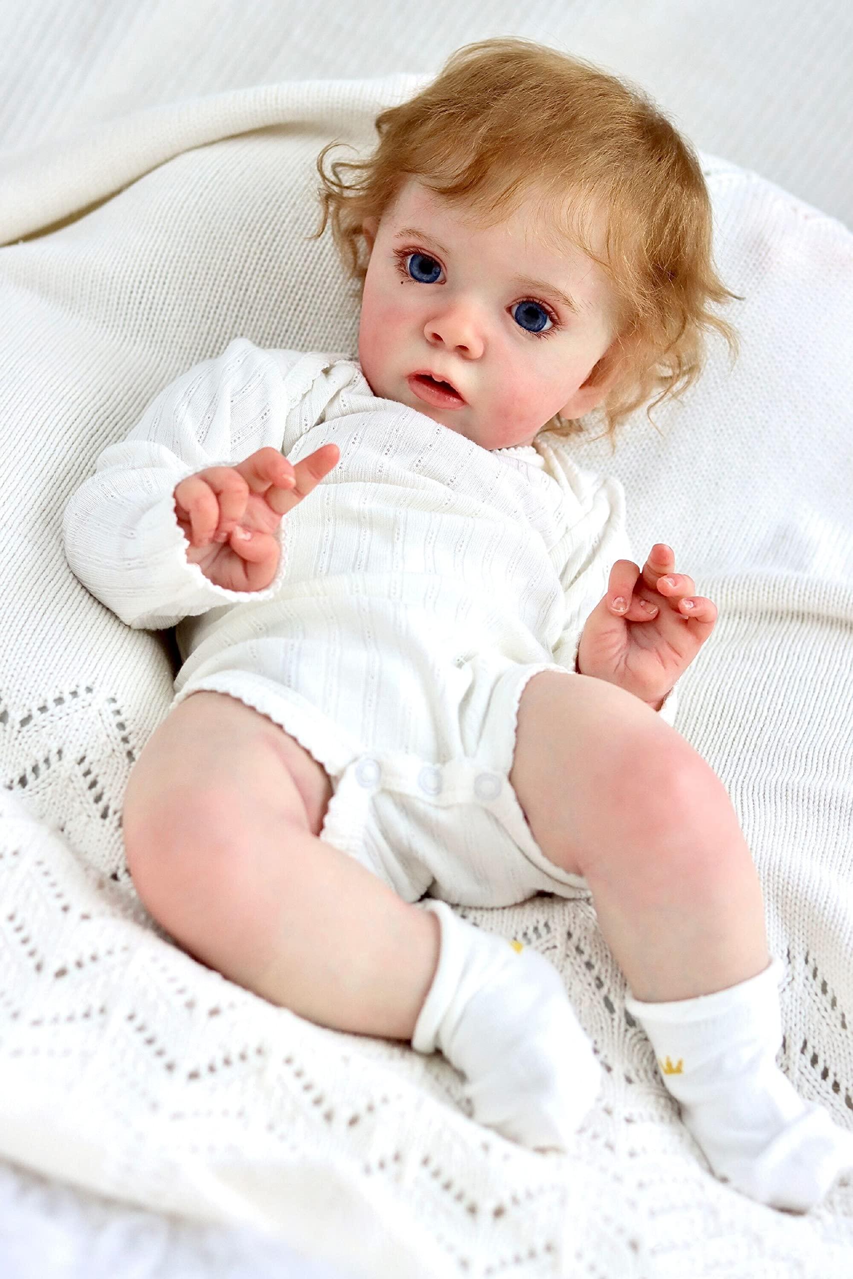 Anano Anano Reborn Real Baby Dolls 24 Inch Lifelike Toddler Baby Girl Realistic Silicone Baby Dolls That Look Real Life Like Newborn Baby Dolls New Born Baby Doll Bebe Reborn Girl