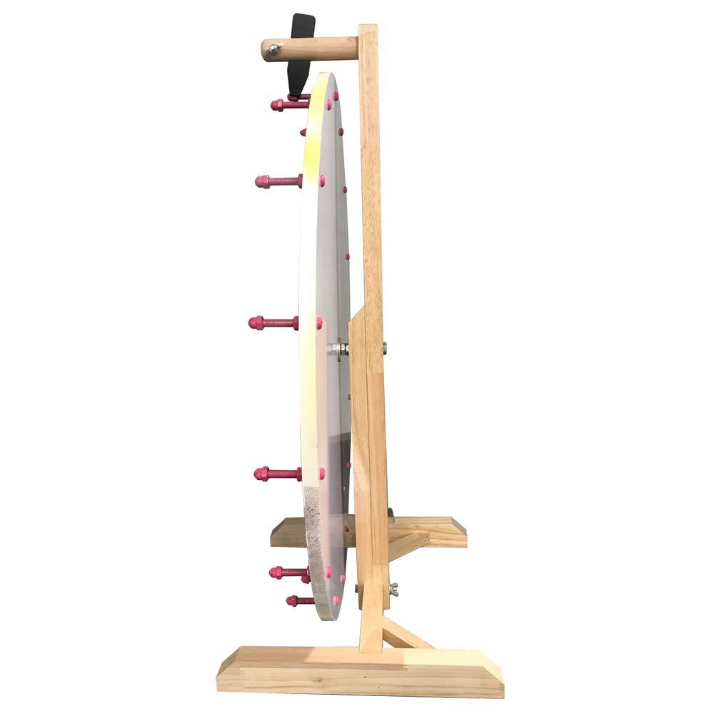 WoodWell WoodWell 24 Inch Tabletop Spinning Prize Wheel w/Wood Stand | Dry Erase | 15 Customizable Slots | Casino Games | Family Night | Classrooms | with Markers and Eraser
