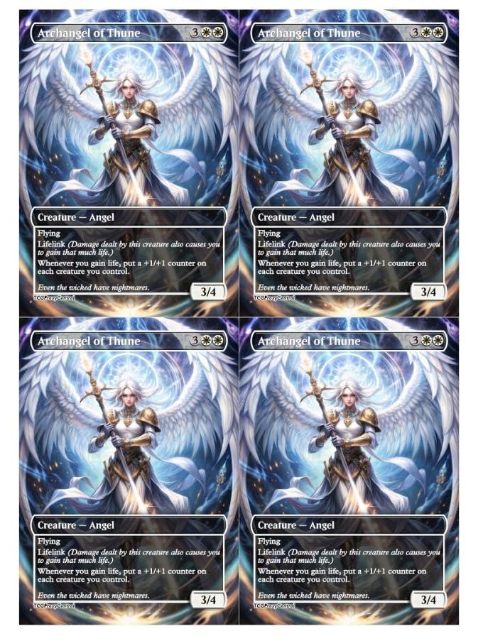 Generic 4x | Archangel of Thune | Anime | Full Art | Foil or Non-Foil (Non Foil)