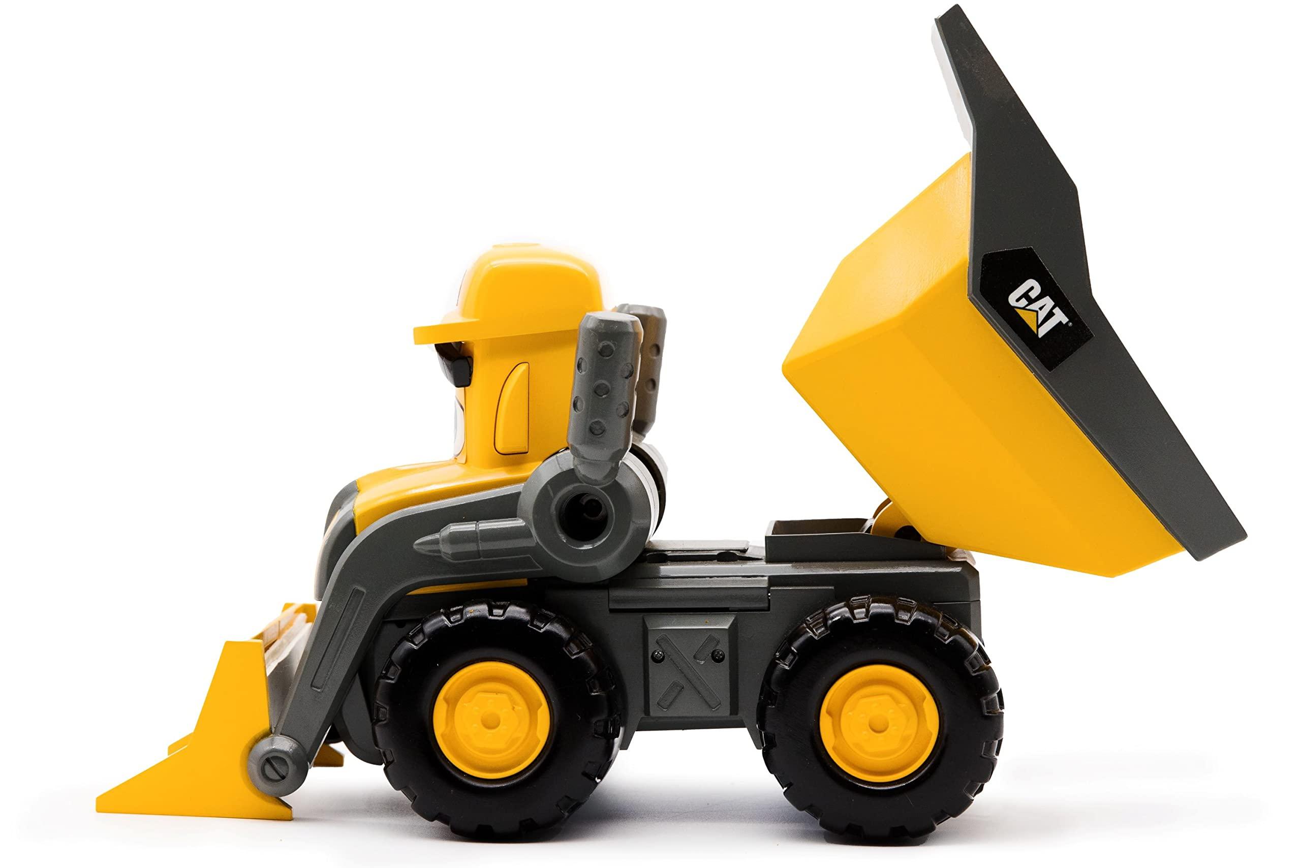 CAT CAT Construction Toys, Junior Crew Tipper - Interactive Dump Truck Toy - 50+ Phrases & Sounds, Motorized Facial Movement, Great 2 Year Old Toys for Boys