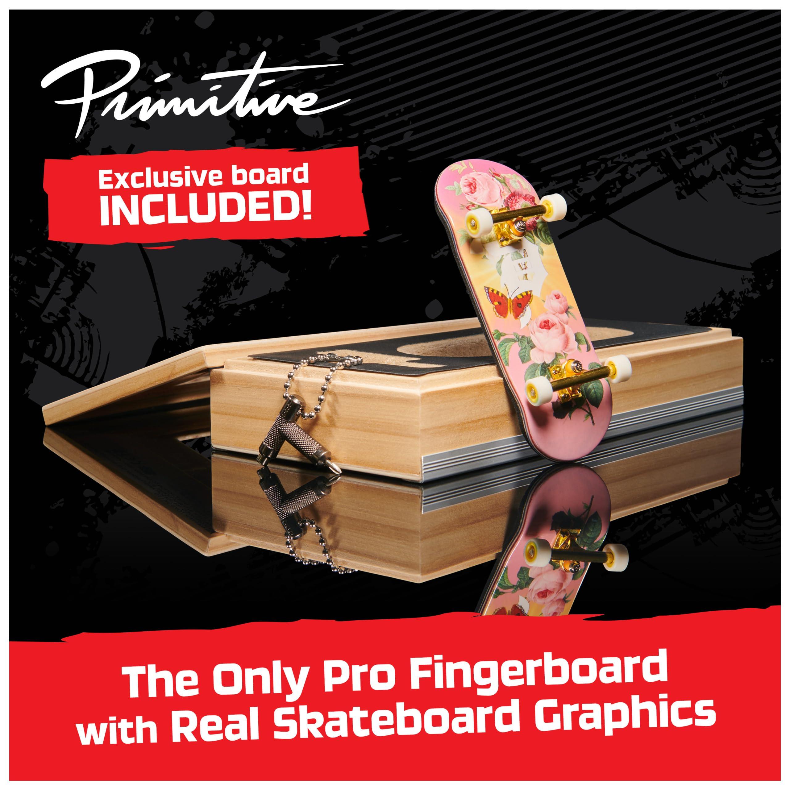 TECH DECK TECH DECK, Primitive Pro Series Finger Board with Storage Display, Built for Pros; Authentic Mini Skateboards, Kids Toys for Ages 6 and up