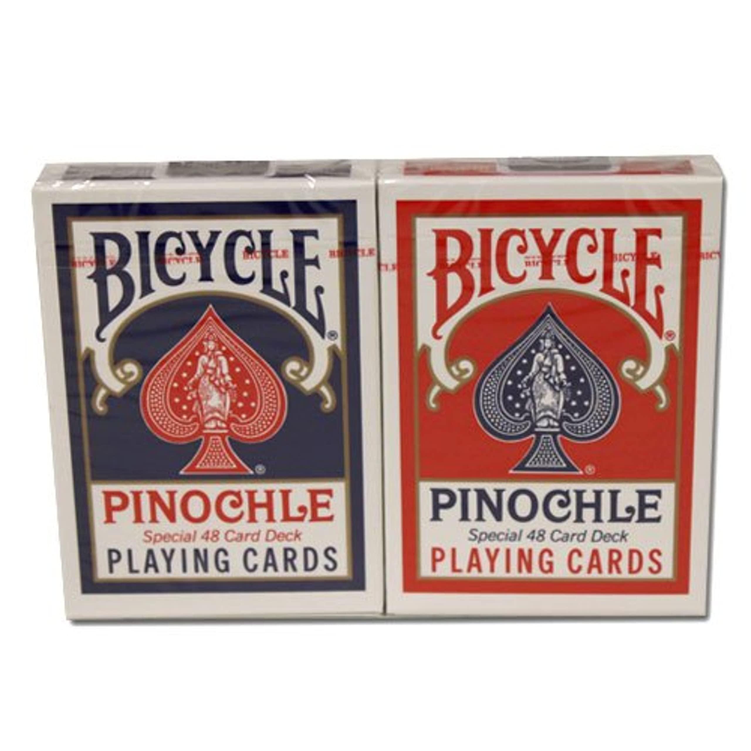 Brybelly 12 Decks Bicycle Pinochle Cards (6 Red / 6 Blue)