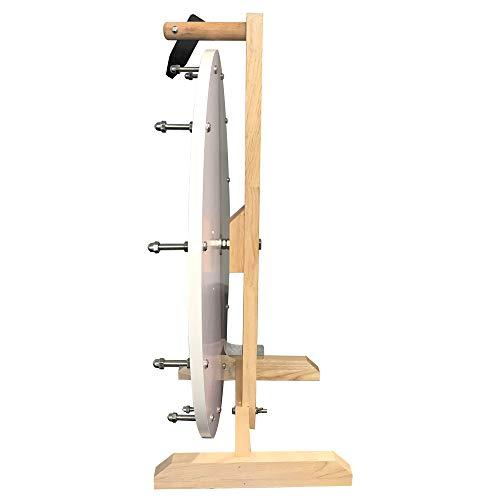 WoodWell WoodWell 16 Inch Tabletop Spinning Prize Wheel w/ Wood Stand | Dry Erase | 10 Customizable Slots | Casino Games | Family Night | Classrooms | with Markers and Eraser