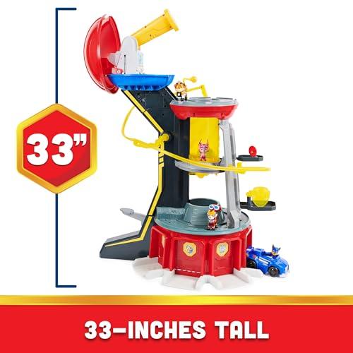 Paw Patrol Paw Patrol, Mighty Lookout Tower with 4 Exclusive Bonus Action Figures, Toy Car, Lights and Sounds (Amazon Exclusive), Kids Toys for Ages 3 and up