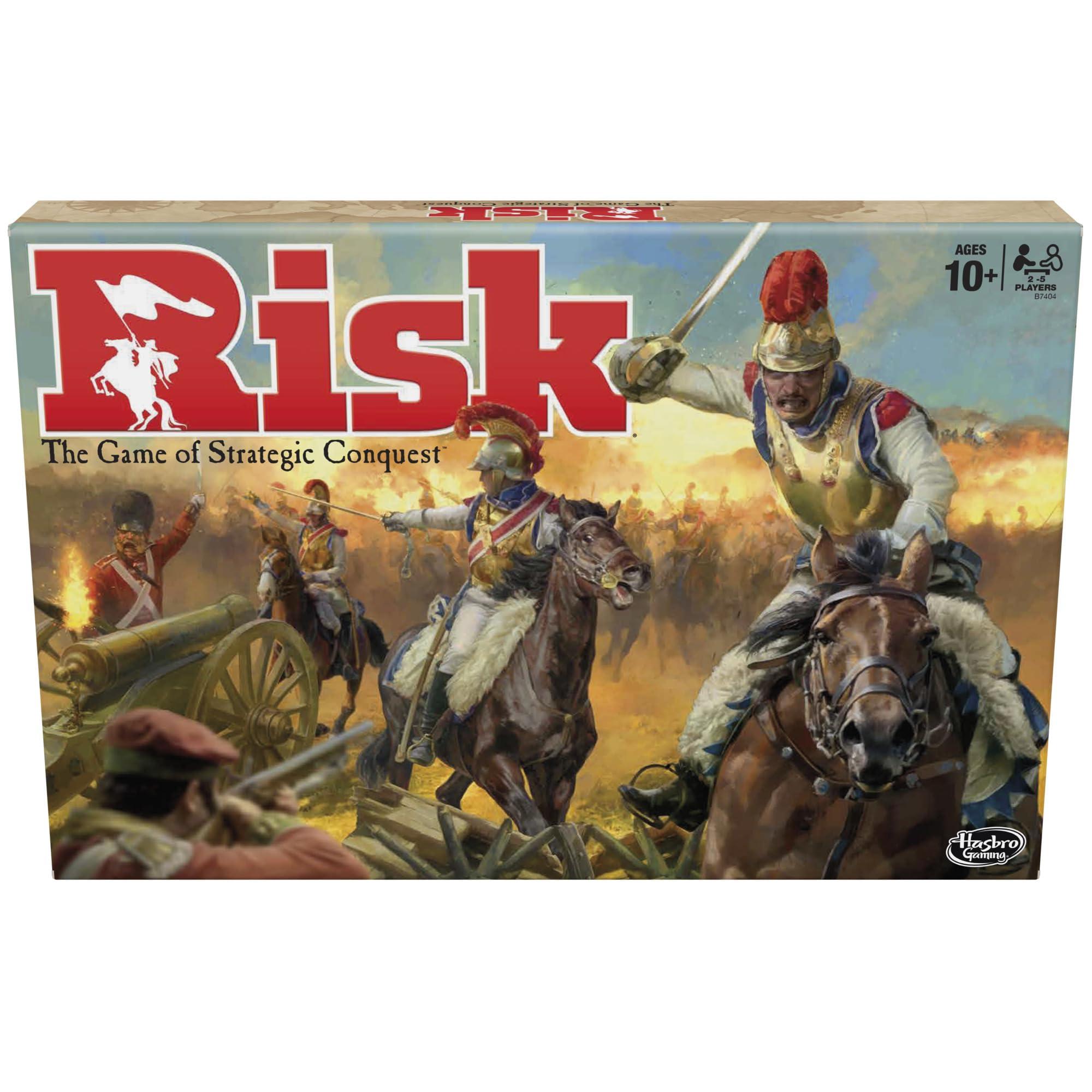 Hasbro Gaming Risk Board Game, Strategy Games for 2-5 Players, Strategy Board Games for Teens, Adults, and Family, War Games, Ages 10 and Up