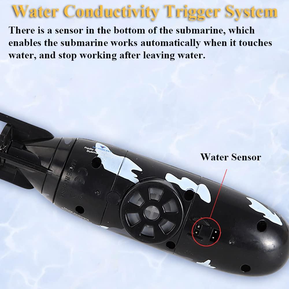 NEXTAKE NEXTAKE Remote Control Submarine Simulated Nuclear Submarine Model Toy Bathtub Fishtank SUB Toy Surface and Dive Pigboat Water Toy RC Submarine Toy (Green)