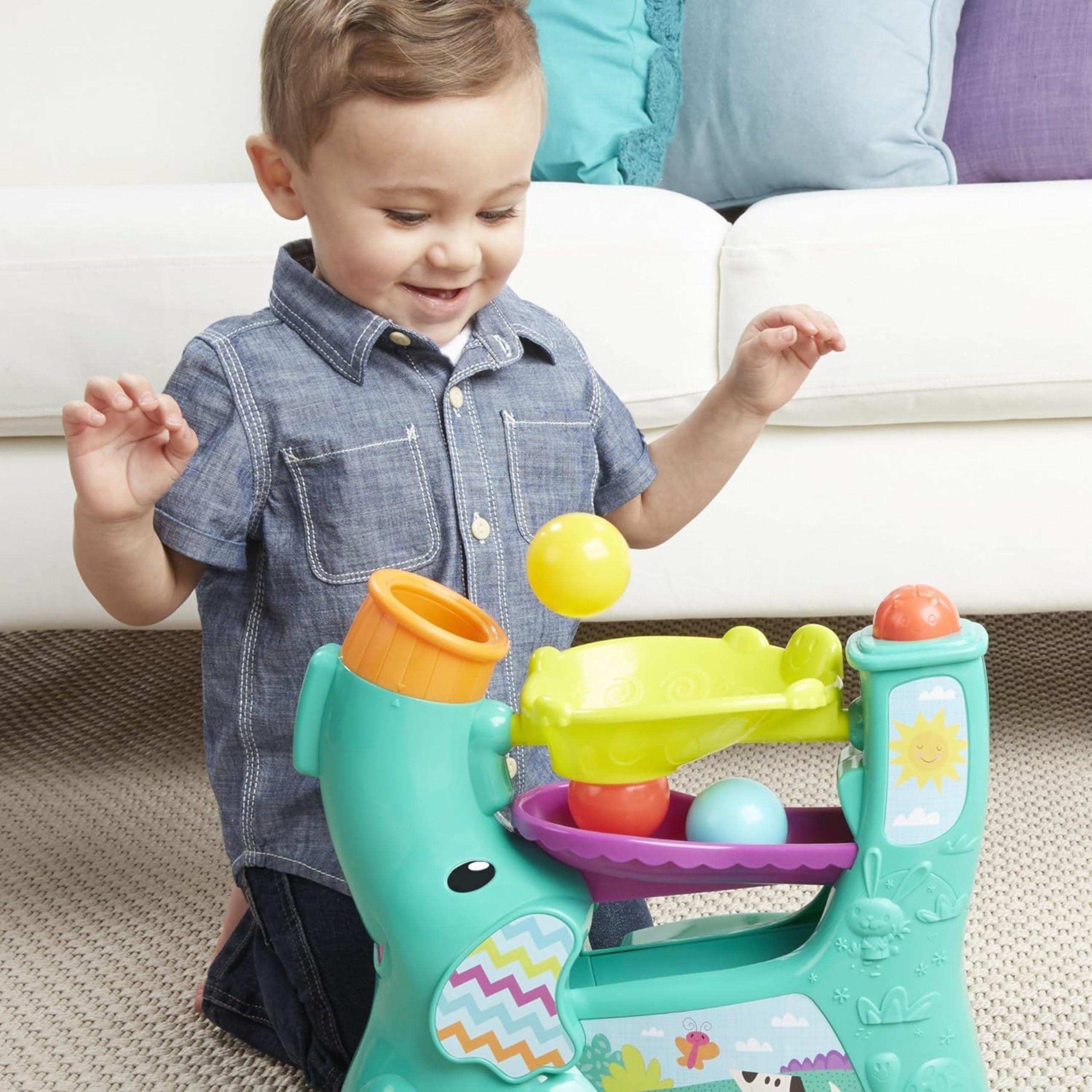 Hasbro Playskool Chase \'N Go Ball Popper Toy for Active Babies and Toddlers with 4 Colorful Balls For Boys Girls and Kids Ages 9, 10, 11, 12 Months and Up