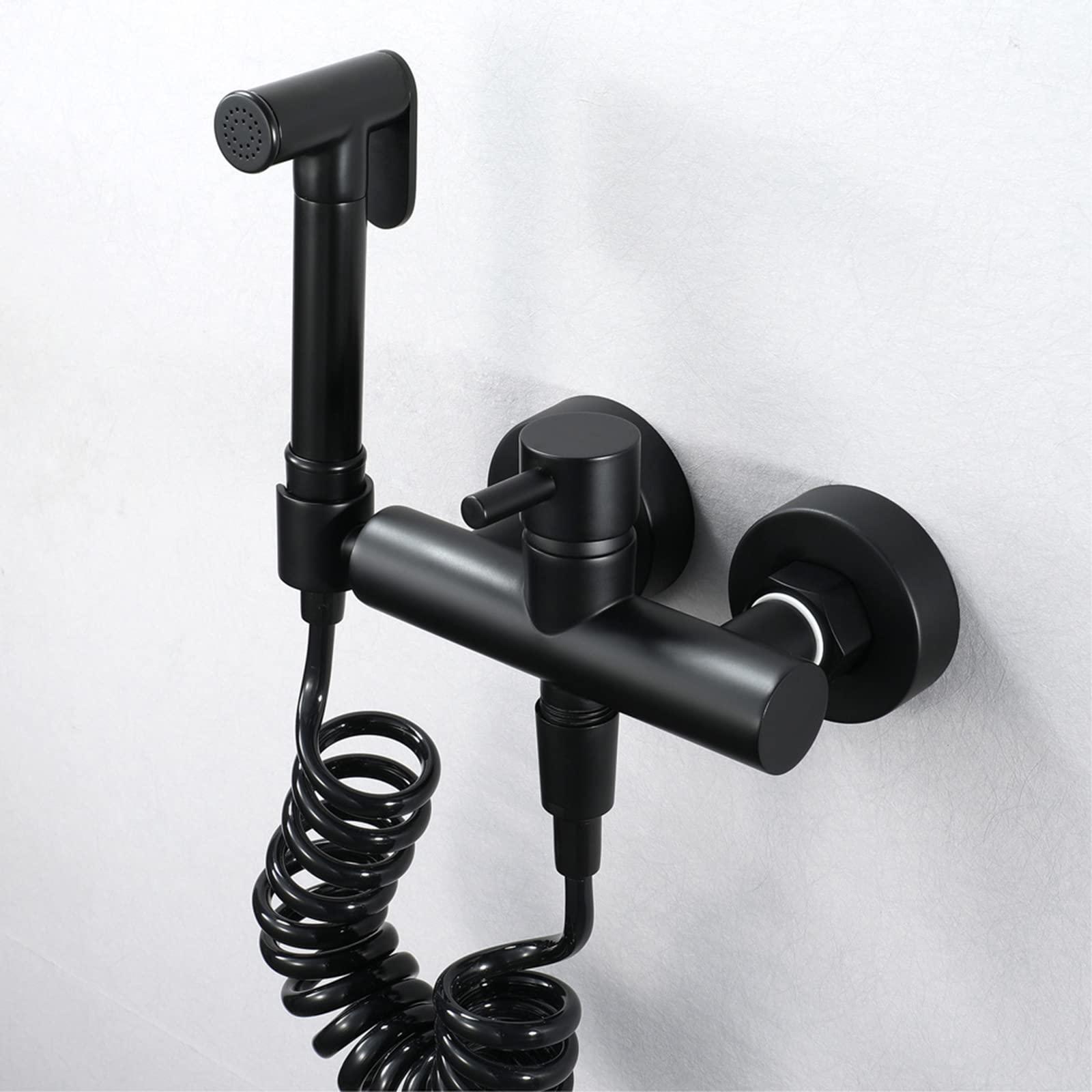 YUJBILTR High Pressure Brass Handheld Bidet Sprayer Kit with 1.5M Hose, Hot and Cold Bidet Sprayer for Toilet Cleaning, Personal Hygiene