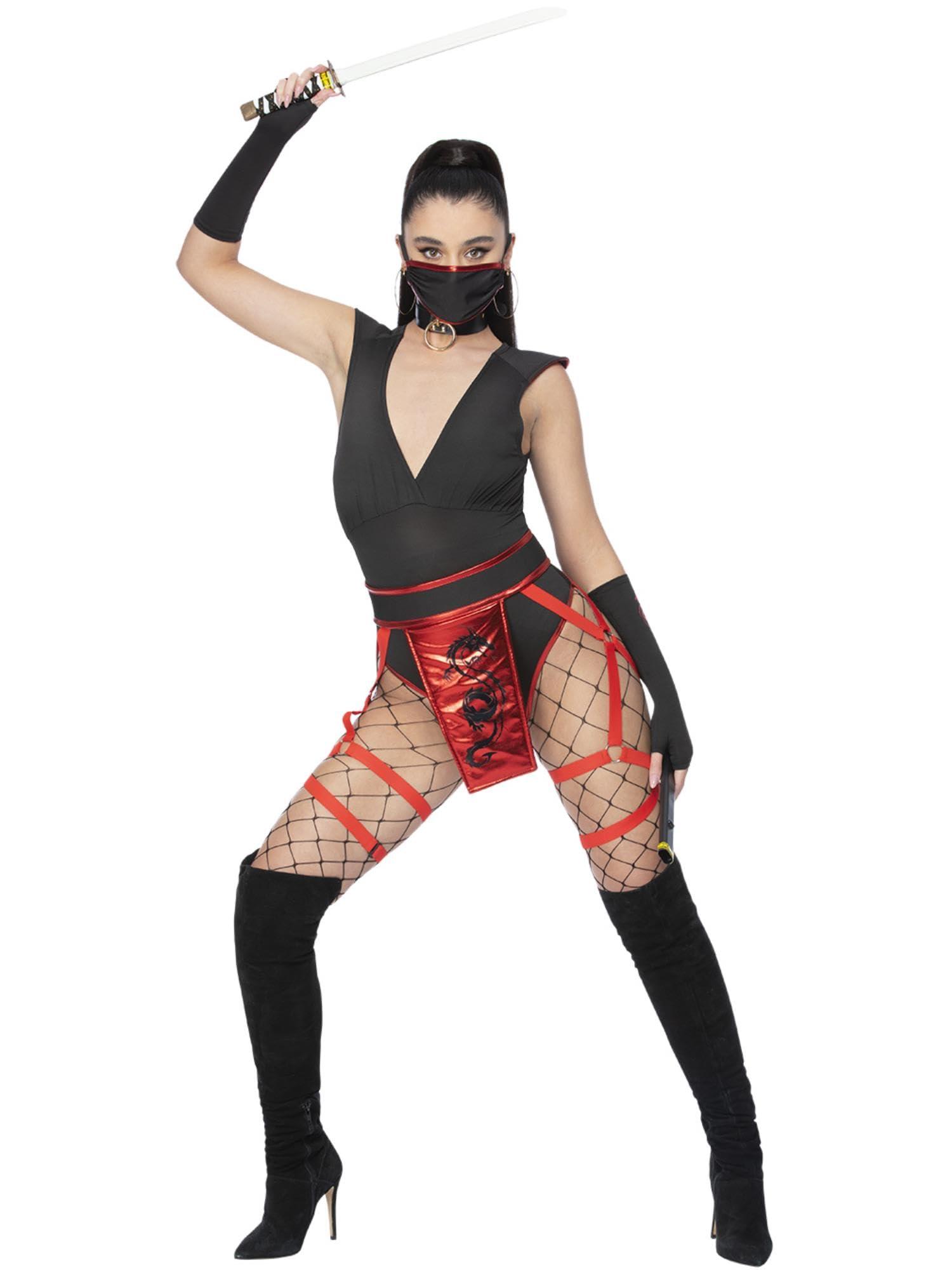 Smiffys Fever Scarlet Ninja Costume Medium (UK 12-14)