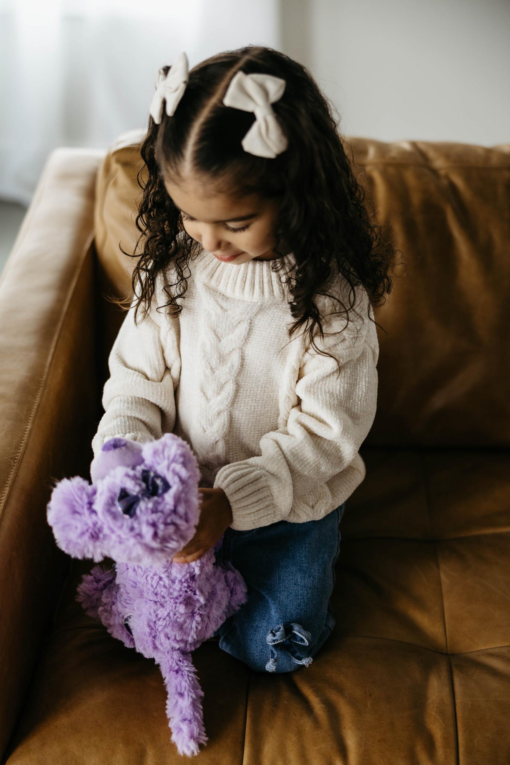 The Petting Zoo The Petting Zoo Scruffy Dog Stuffed Animal, Gifts for Girls, Purple Dog Plush Toy, 11 Inches