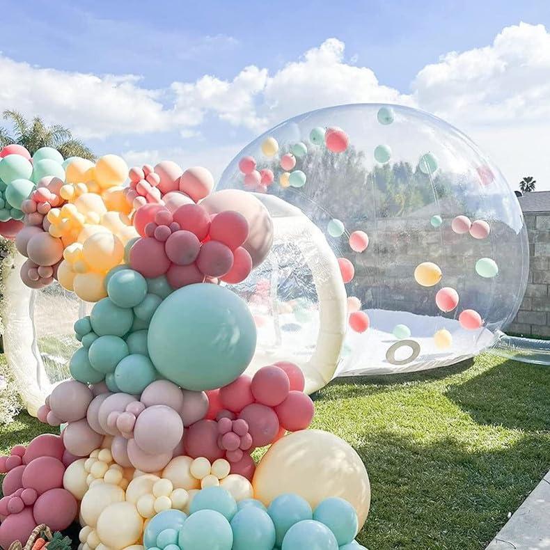 SUDOO Inflatable Bubble Balloon House, Inflatable Tent Bubble House 10ft Dome 6ft Tunnel for Kids/Home/Wedding/Garden Party, Malls, Parks Event Exhibition, Clear Dome Balloon Garden Tent with Blower/Pump