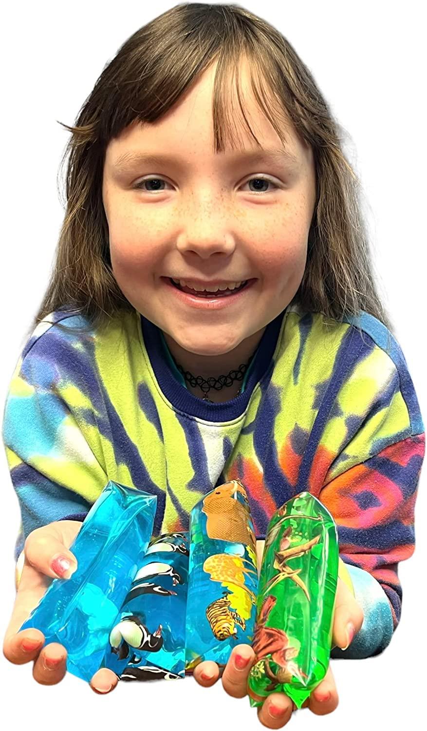 WARM FUZZY WARM FUZZY Toys - Full Case (24) Water Wigglers Sensory Toys - Sensory Tubes - Squishy Sensory Water Wiggler Toy - Fidget Toys for Birthday, Party Favor, Prize Box, PTA Carnival or School Fundraisers