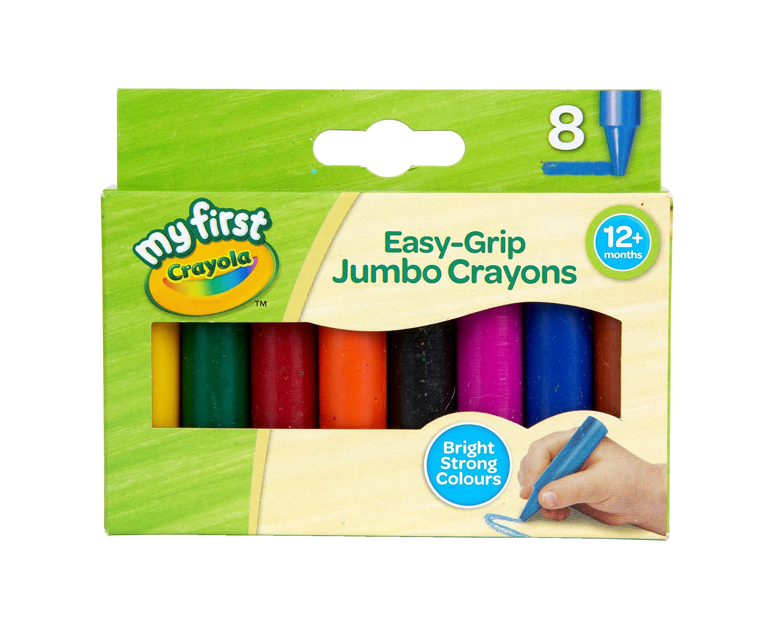 Crayola Crayola MyFirst Jumbo Crayons - Assorted Colours (Pack of 8) | Easy-Grip Colouring Crayons Perfect for Toddlers Hands | Ideal for Kids Aged 12+ Months