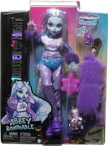Monster High Monster High Doll, Abbey Bominable Yeti with Pet Mammoth Tundra & Accessories Including Furry Scarf & Snowflake Backpack
