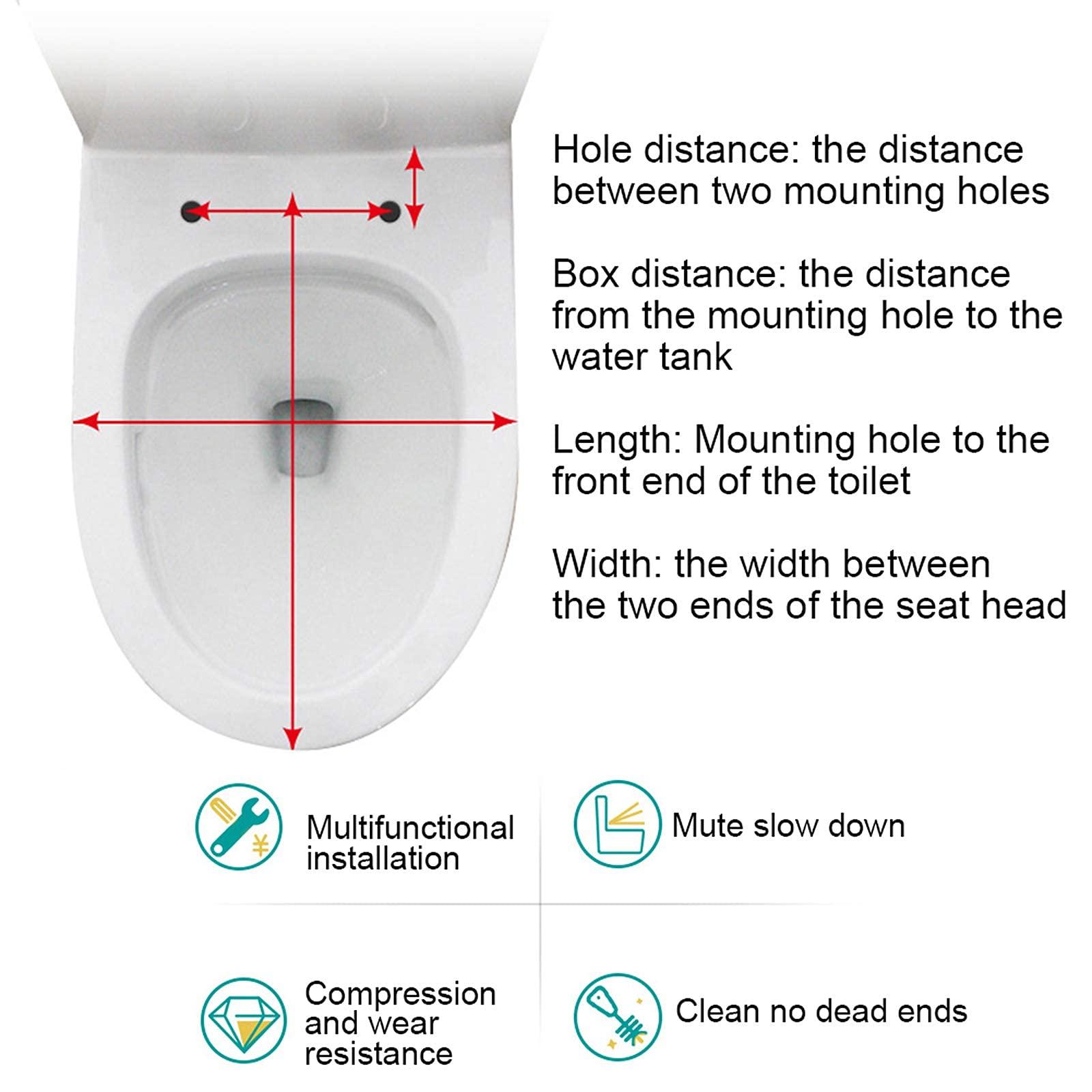 Wttfc D-Shaped Toilet Seat, Built in Potty Training Toilet Seat, Toddler Toilet Seat Slow Close, Fits Both Adult And Child, PP Material,Blue