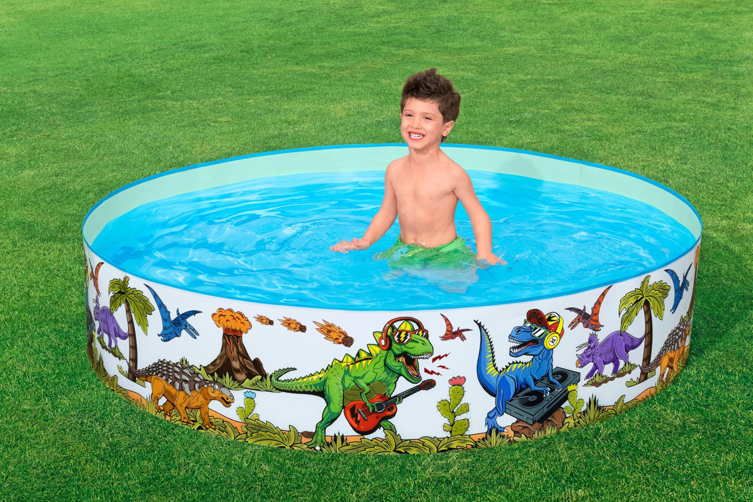 Bestway Bestway| Dinosaur Paddling Pool, Kiddie Swimming Pool, Inflatable Above Ground Pool, Outdoor Garden Pool, 183cm x 38cm