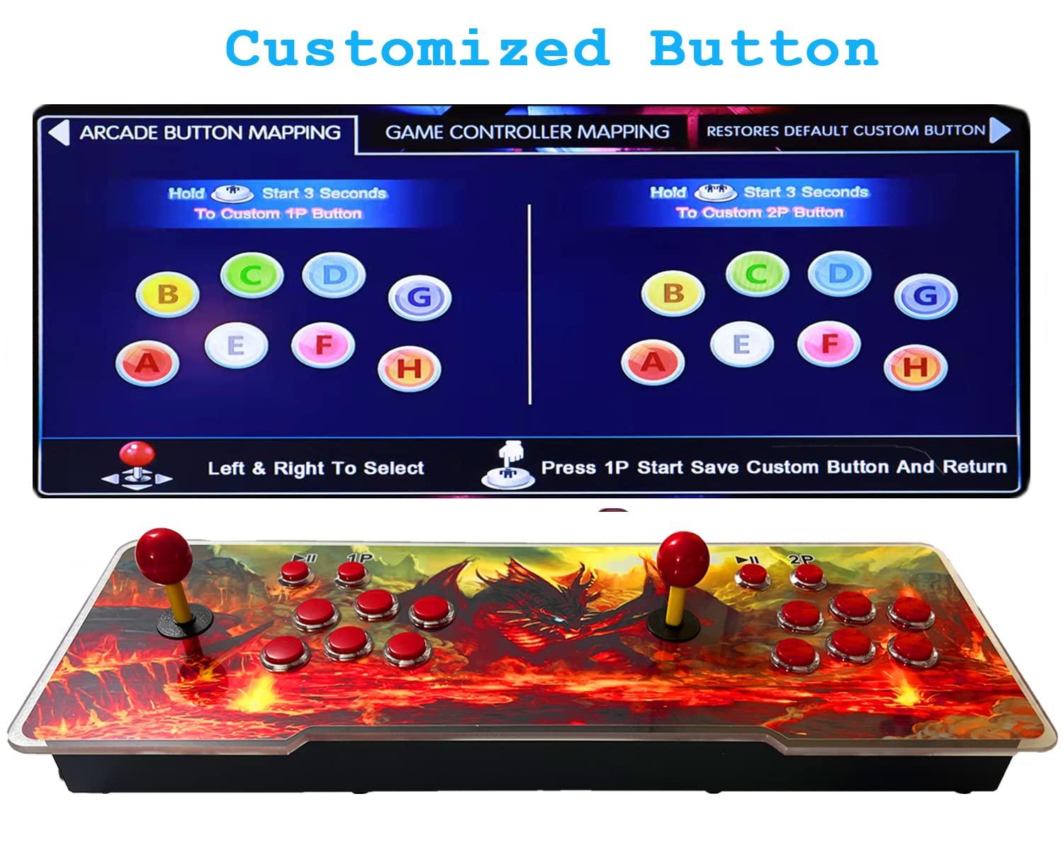 RegiisJoy RegiisJoy 30000 in 1 Pandoras Box 70S Arcade Game Console Retro Game Machine for PC & Projector & TV, 2-4 Players,3D Games, Search/Hide/Save/Load/Pause Games