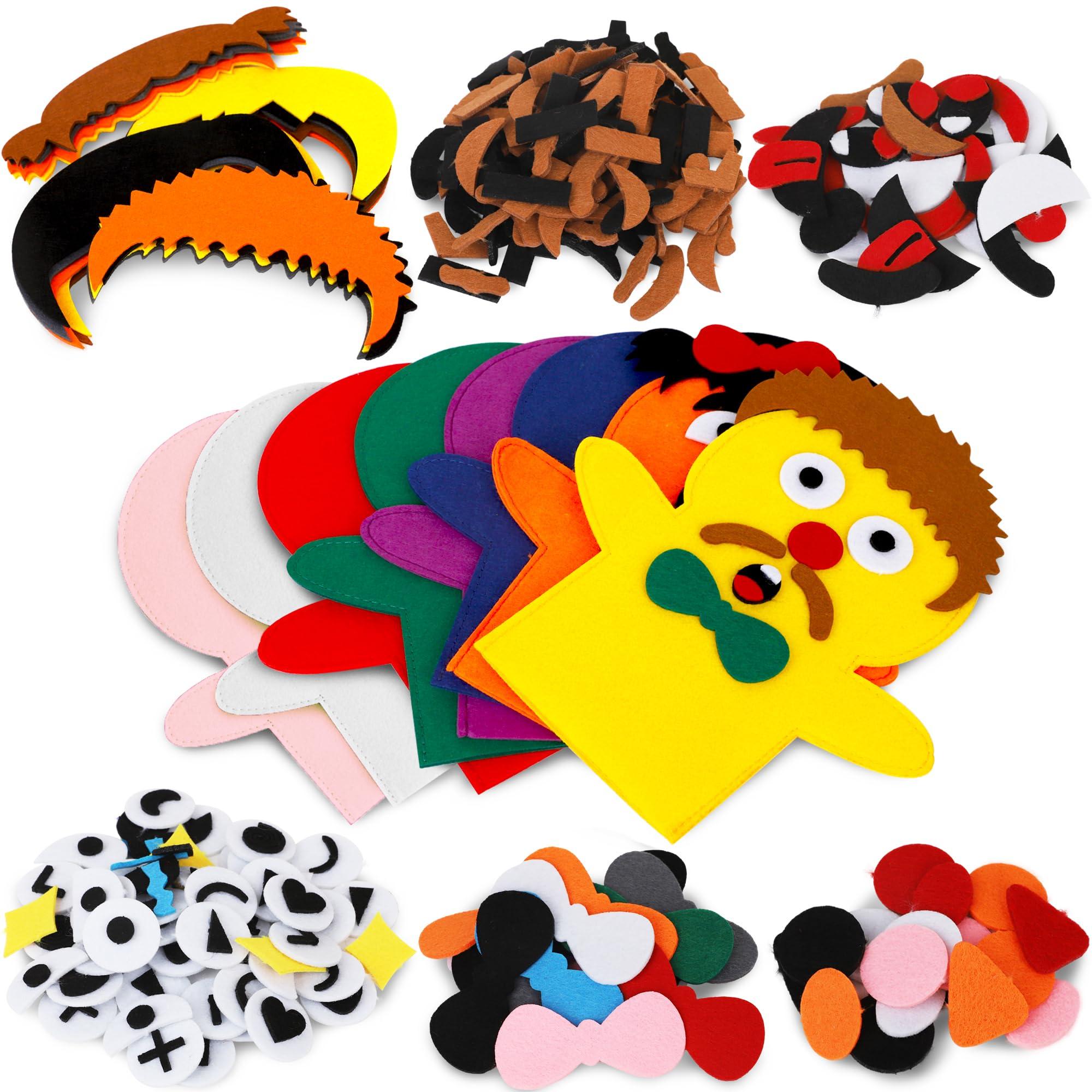 Puppet Planet Puppet Planet 8PCS DIY Felt Hand Puppet Arts & Craft Kit - Create Your Own Puppets - Perfect Party and Holiday Activity for Boys and Girls - Creative Storytelling and Imaginative Play