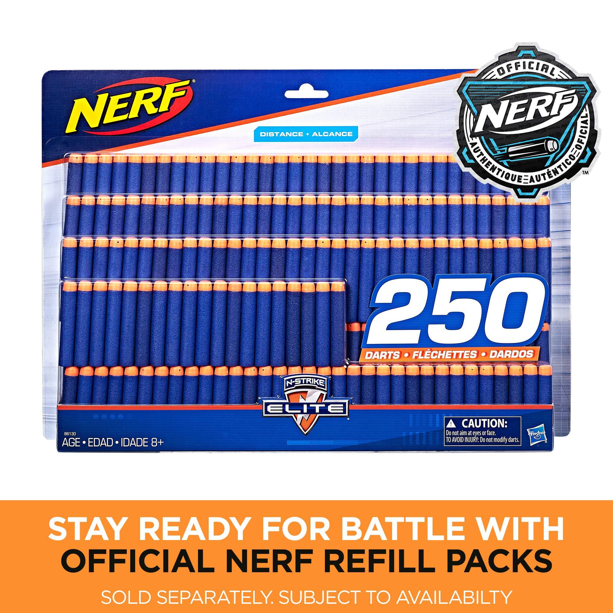 NERF Nerf Modulus Stryfe Motorized Blaster - Fires 6 Darts in a Row - Includes Drop Grip, Barrel Extension, 6-Dart Clip, 6 Nerf Elite Darts (Amazon Exclusive)