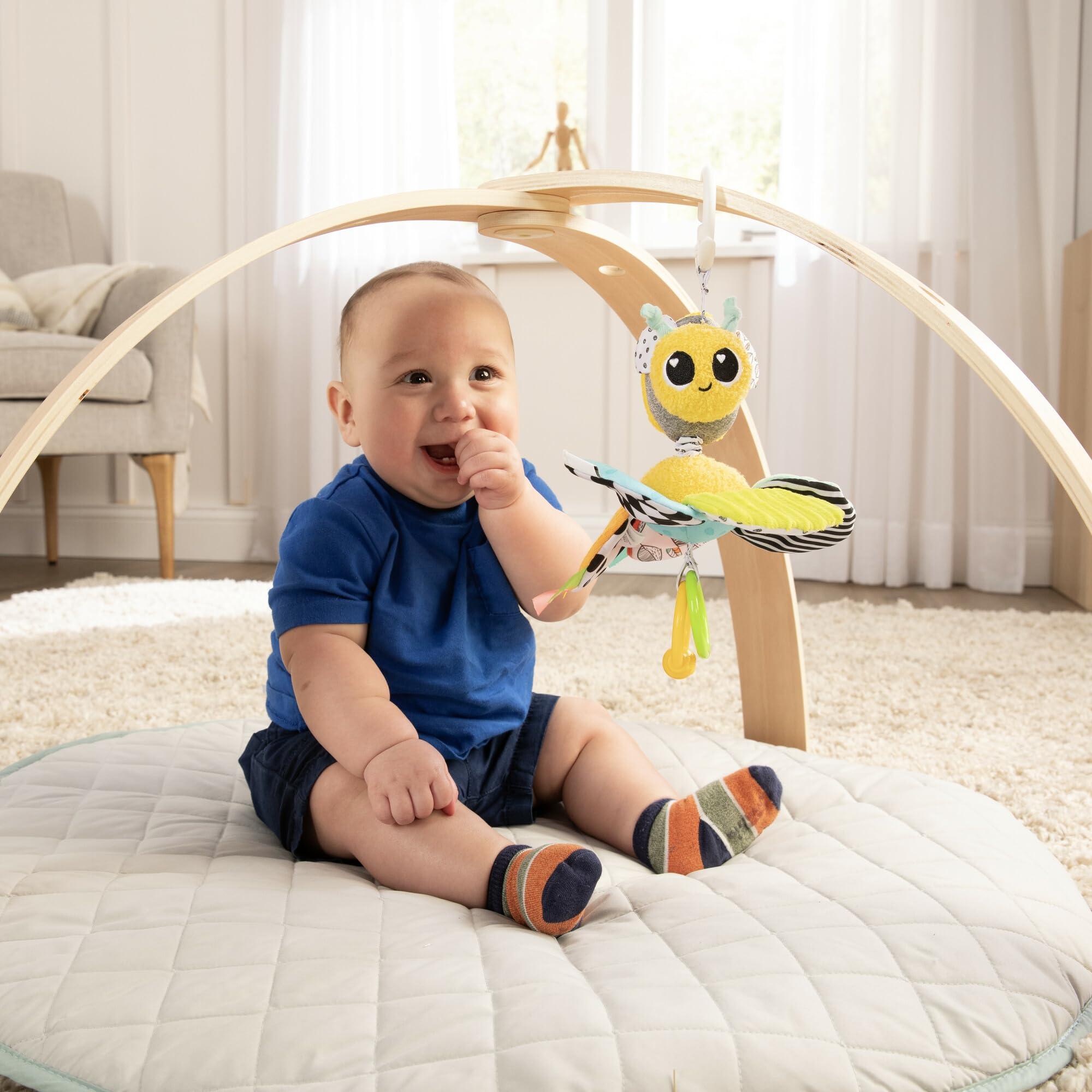 Lamaze Lamaze Clip On Car Seat and Stroller Toy - Buzzy The Bee - Crinkle Car Seat Toys and Stroller Toys - Sensory Toys for Babies - Travel Toys for Car - Infant Toys Ages 0 Months and Up