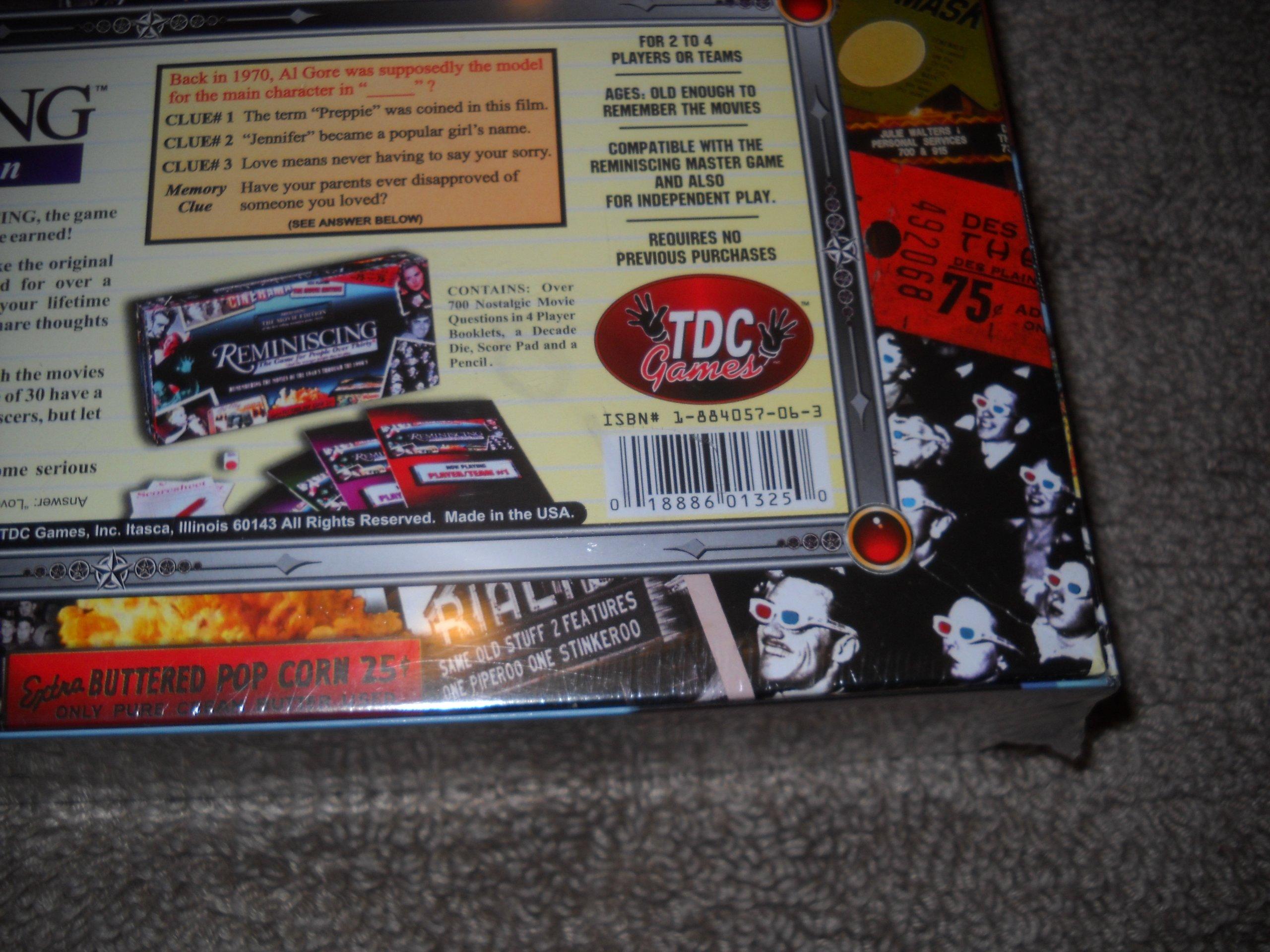 Reminiscing Reminiscing; the Game for People Over Thirty; Movie Edition (1940\'s-1990\'s)