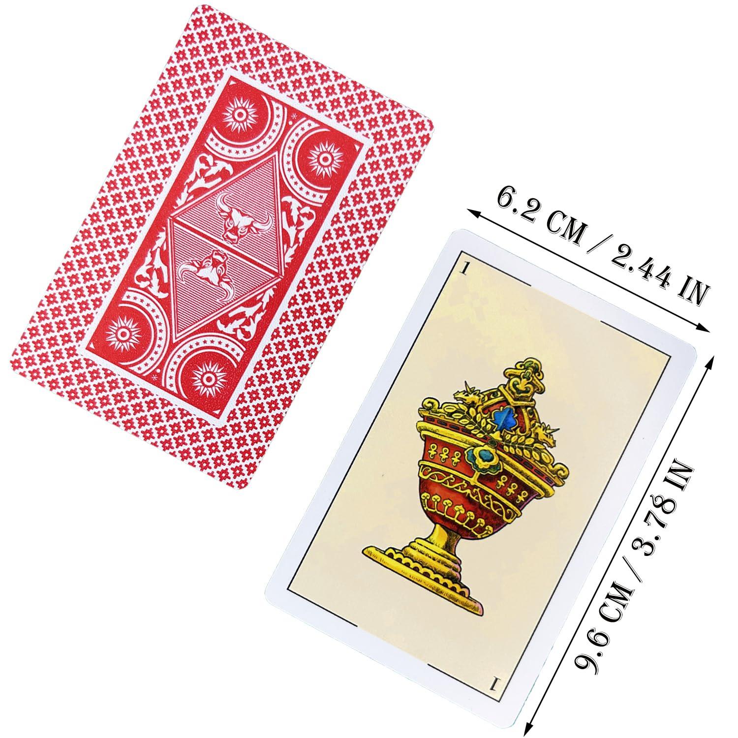 CDBXRA 2 Decks Spanish Playing Cards Cartas Espaolas, Baraja Espaola, Briscas Cards Puerto Rico, Mexican Playing Cards, Plastico Spanish Cards, Barajas Espanolas Plasticas(with Playing Card Boxes)