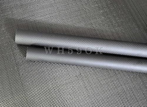 WHABEST WHABEST 1pcs 3K Roll Wrapped 100% Pure Carbon Fiber Tube 50MM OD X 46MM ID X 500MM