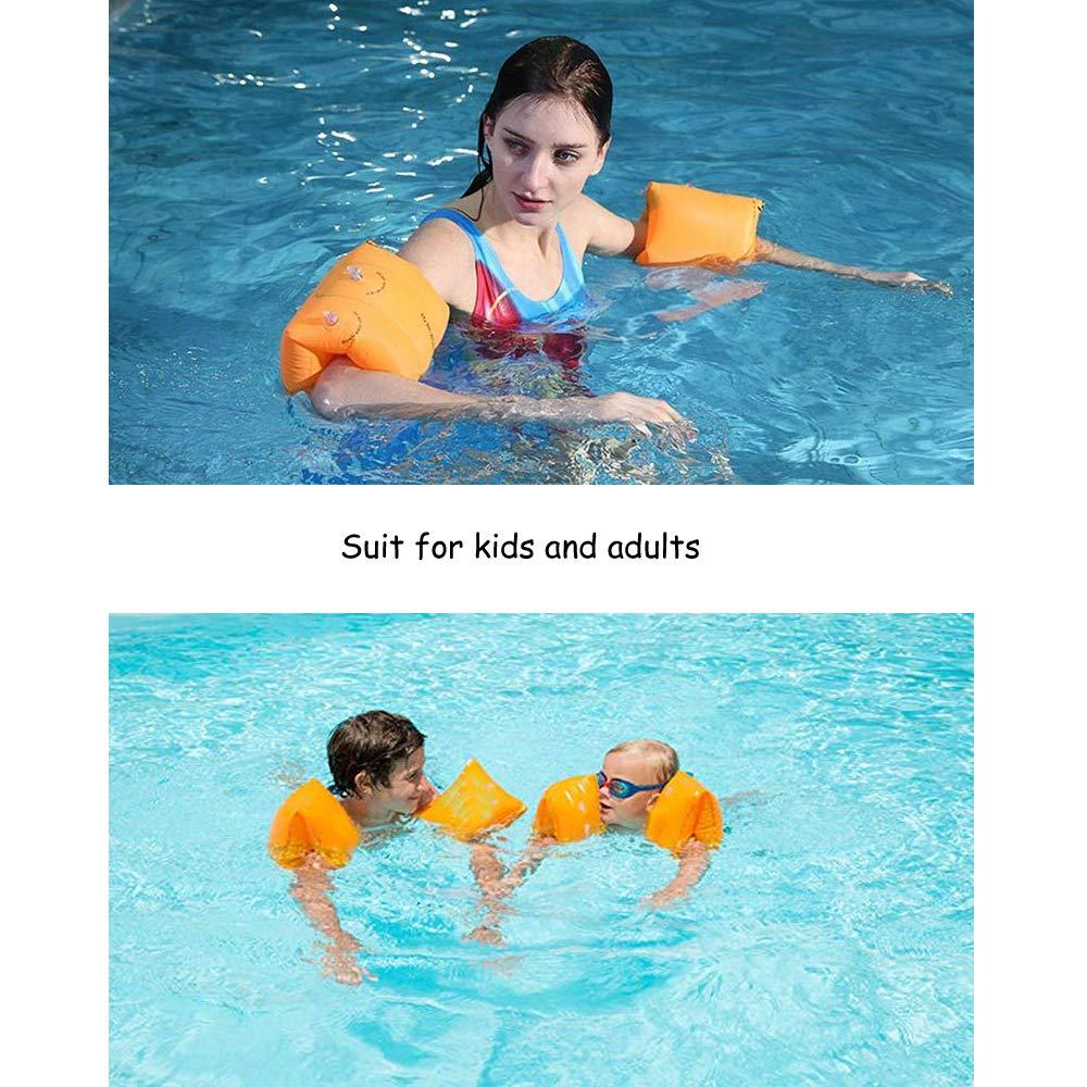 Jiareet Inflatable Arm Floaties for Kids 6-12yrs, Swimmies for Toddlers Age 1-3-5-7, Water Wings for Kids Toddler Adults 30-50-90-150 lbs, PVC Arm Floaties for Pool Swim Ring Float Sleeves