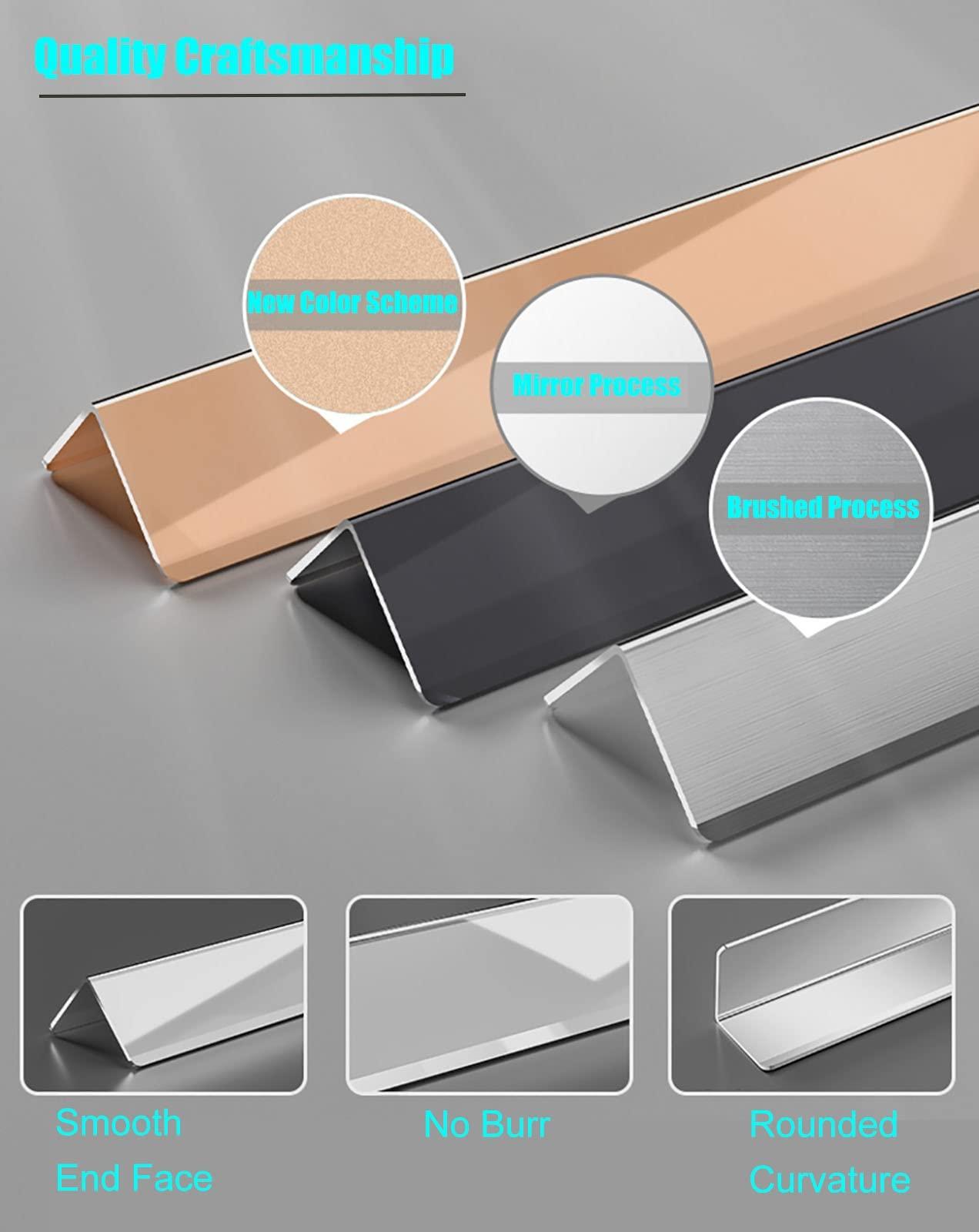 SRNSAEB 1.0in Width Wall Corner Protector Self Adhesive, Heavy-Duty Waterproof Rust Prevention Wall Corner Guard for Balcony/ Living Room/ Office, Stainless Steel ( Color : Deep Coffee , Size : 80cm/31.5in )
